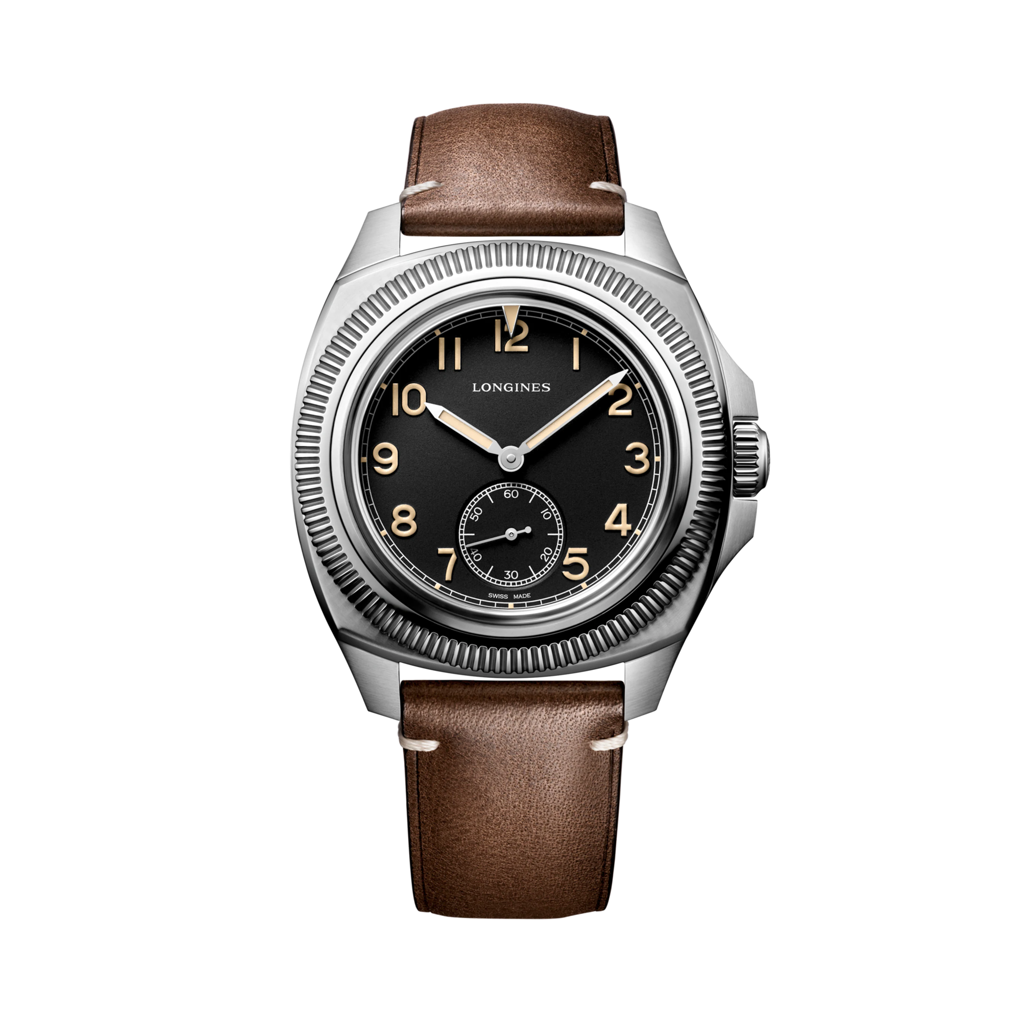 Longines  Pilot Majetek 43mm, Black Dial, Arabic Numerals_1