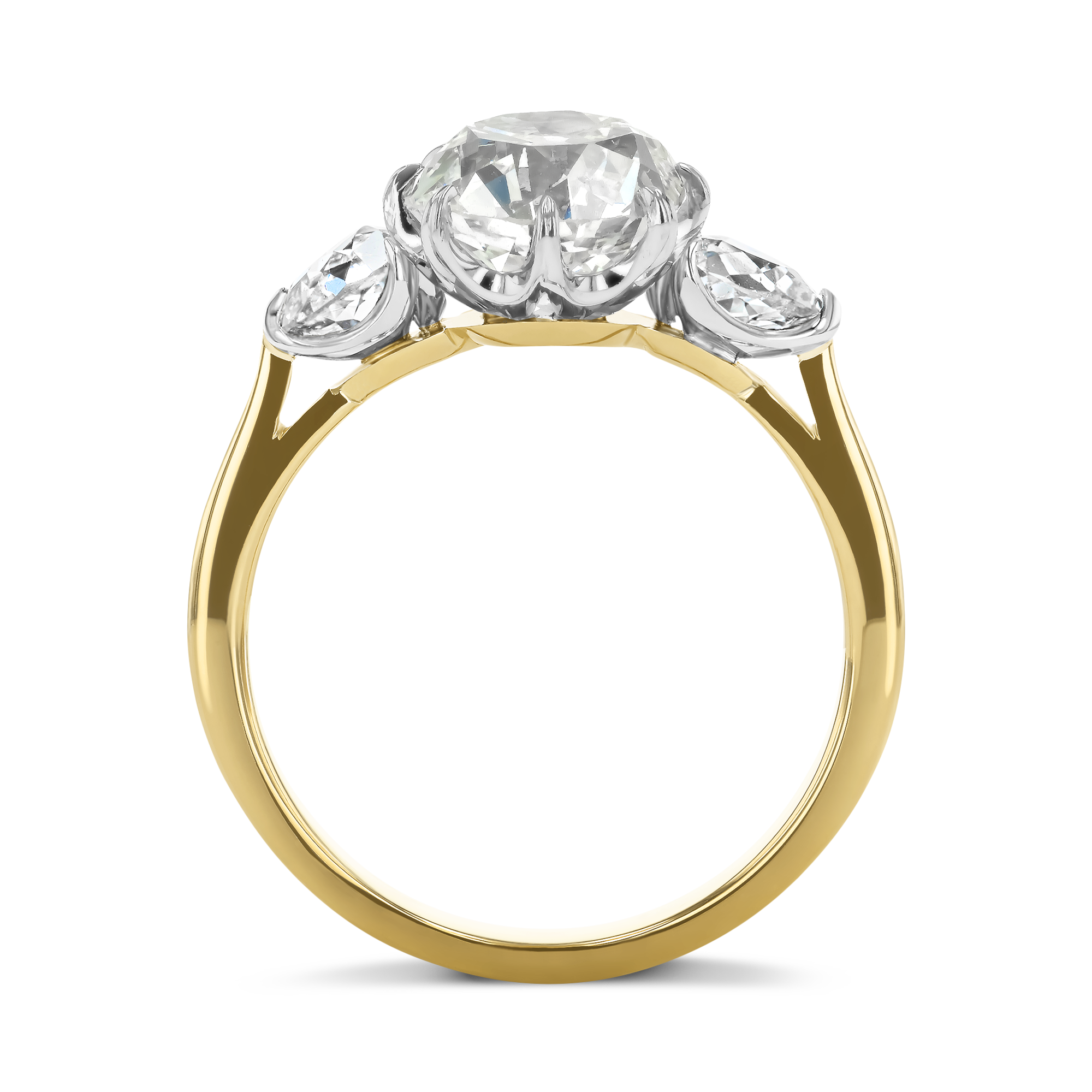 Antique Cushion Cut 3.155ct Diamond Ring Antique Cushion Cut, Claw Set_3