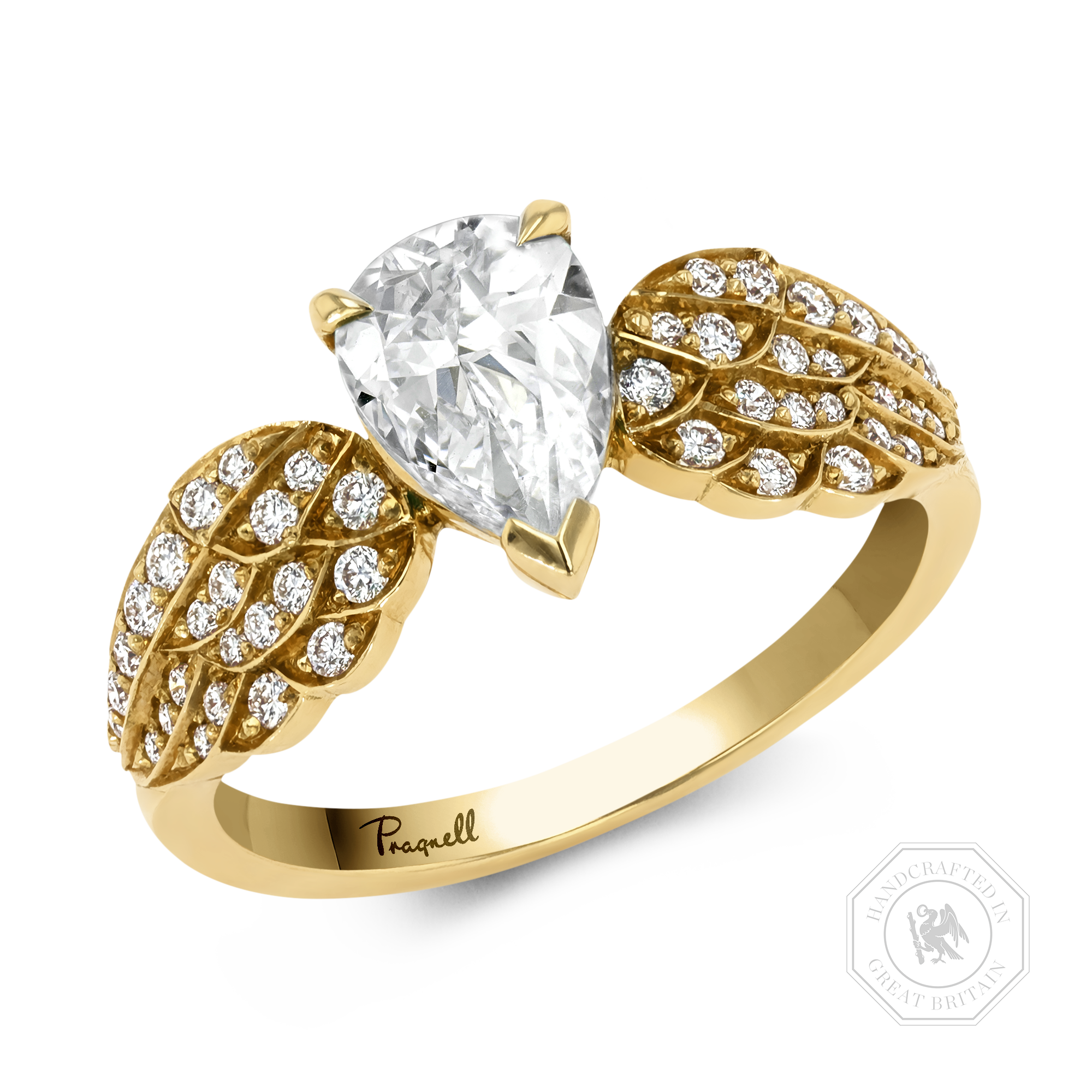 Tiara 0.82ct Diamond Solitaire Ring Pearshape, Claw Set_1