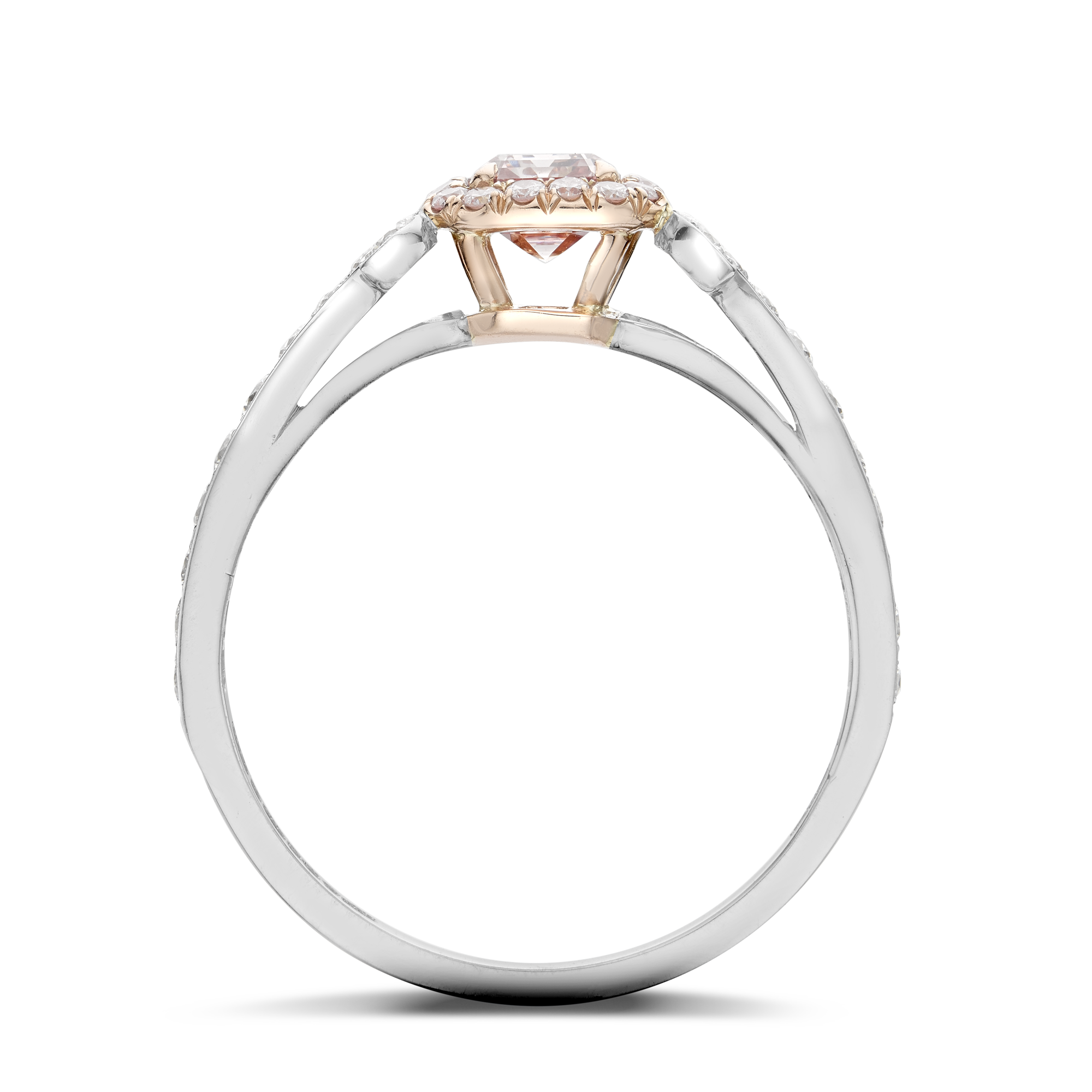 Masterpiece Cléo 0.63ct Fancy Intense Pink Diamond Cluster Ring Emerald Cut, Claw Set_3