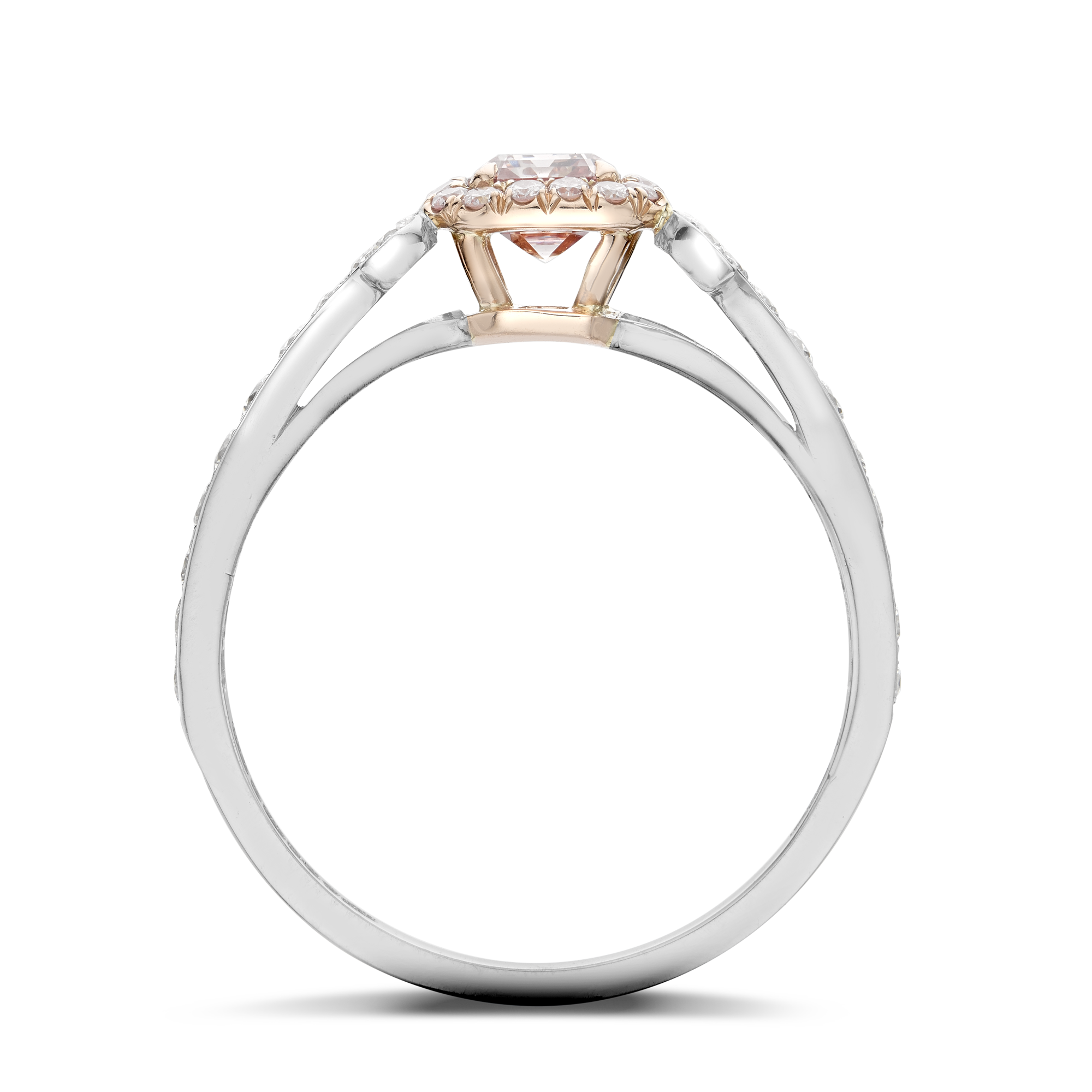 Masterpiece Cléo Setting  Fancy Intense Pink Diamond Ring Emerald Cut, Claw Set_3