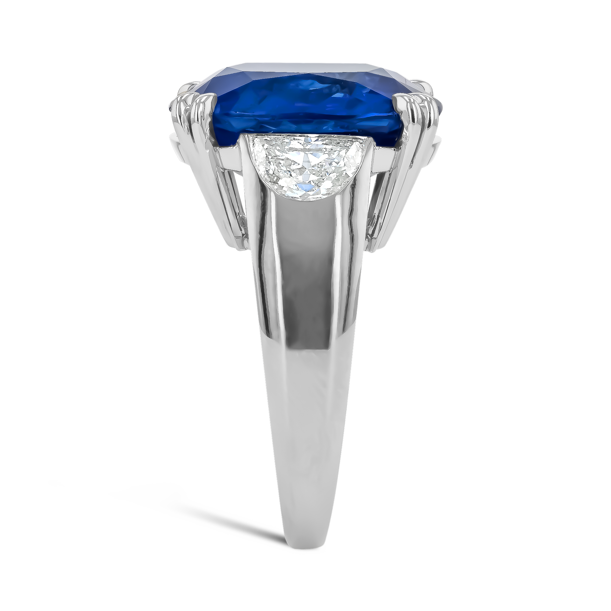 Masterpiece 16.04ct Burma Sapphire and Diamond Ring Antique Cushion Cut, Claw Set_4