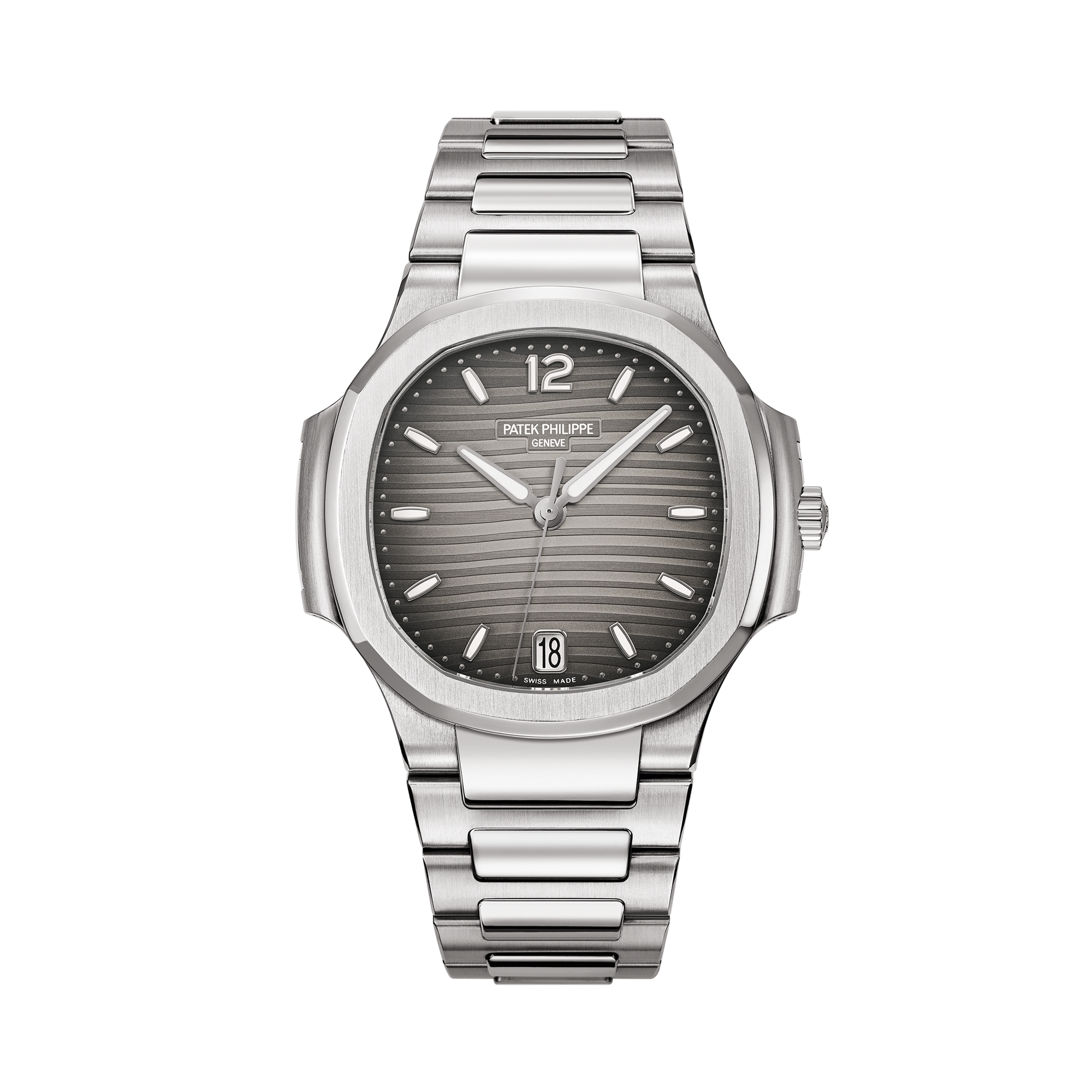 Patek Philippe Nautilus 35.2mm, Grey Dial, Baton Numerals_1