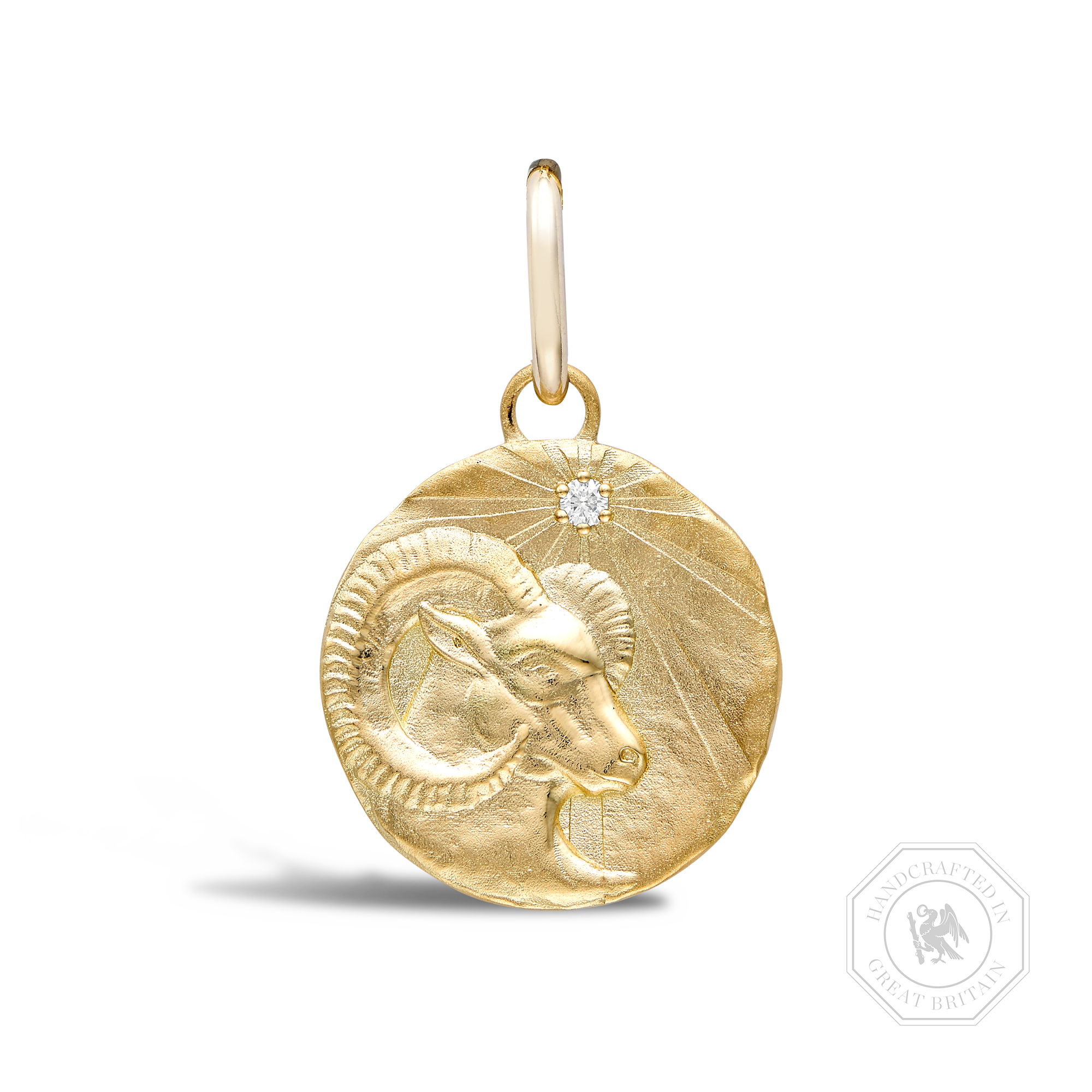 Aries Pendant Charm Brilliant cut, Claw set_1