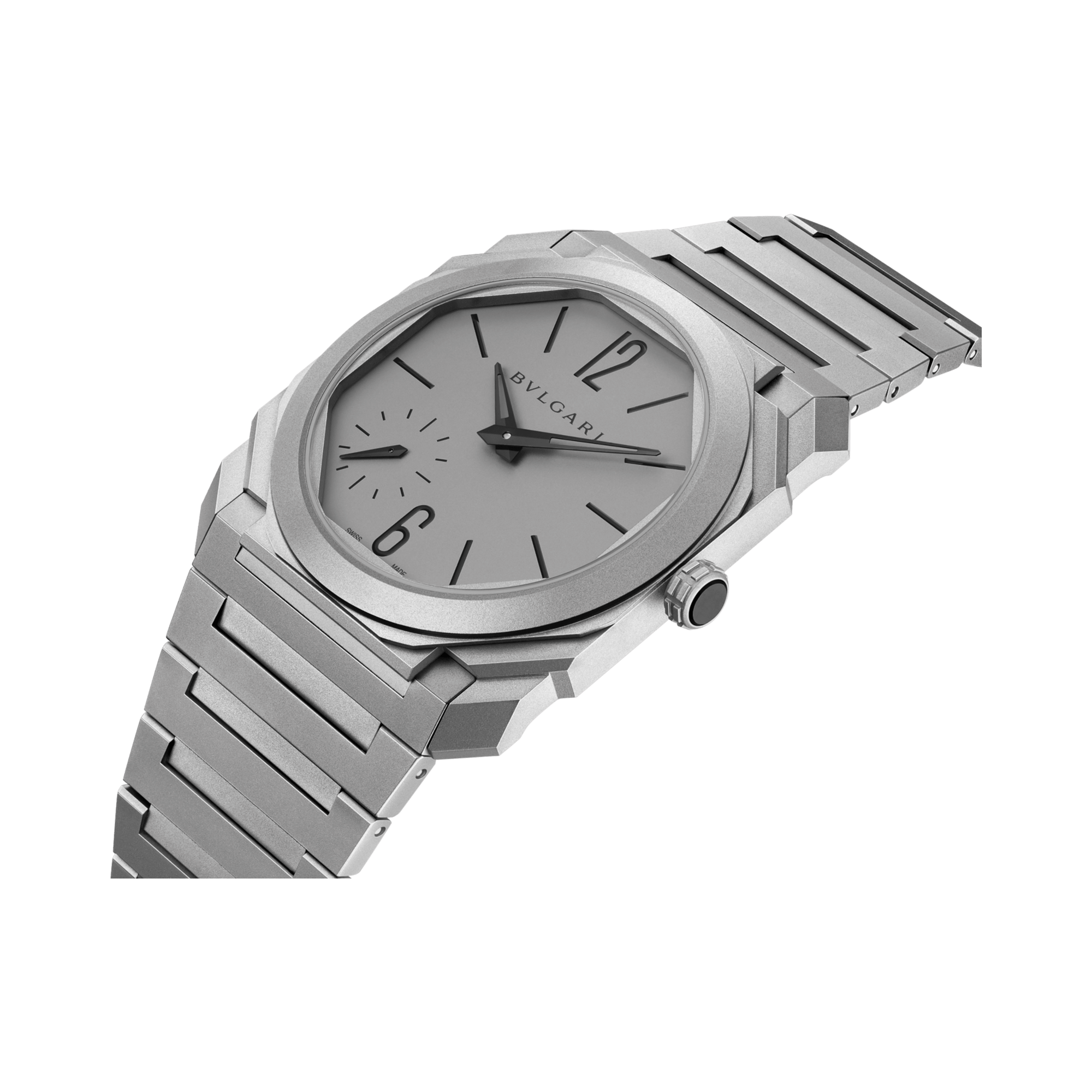 Bvlgari Octo Finissimo 37mm, Grey Dial, Baton/Roman Numerals_2