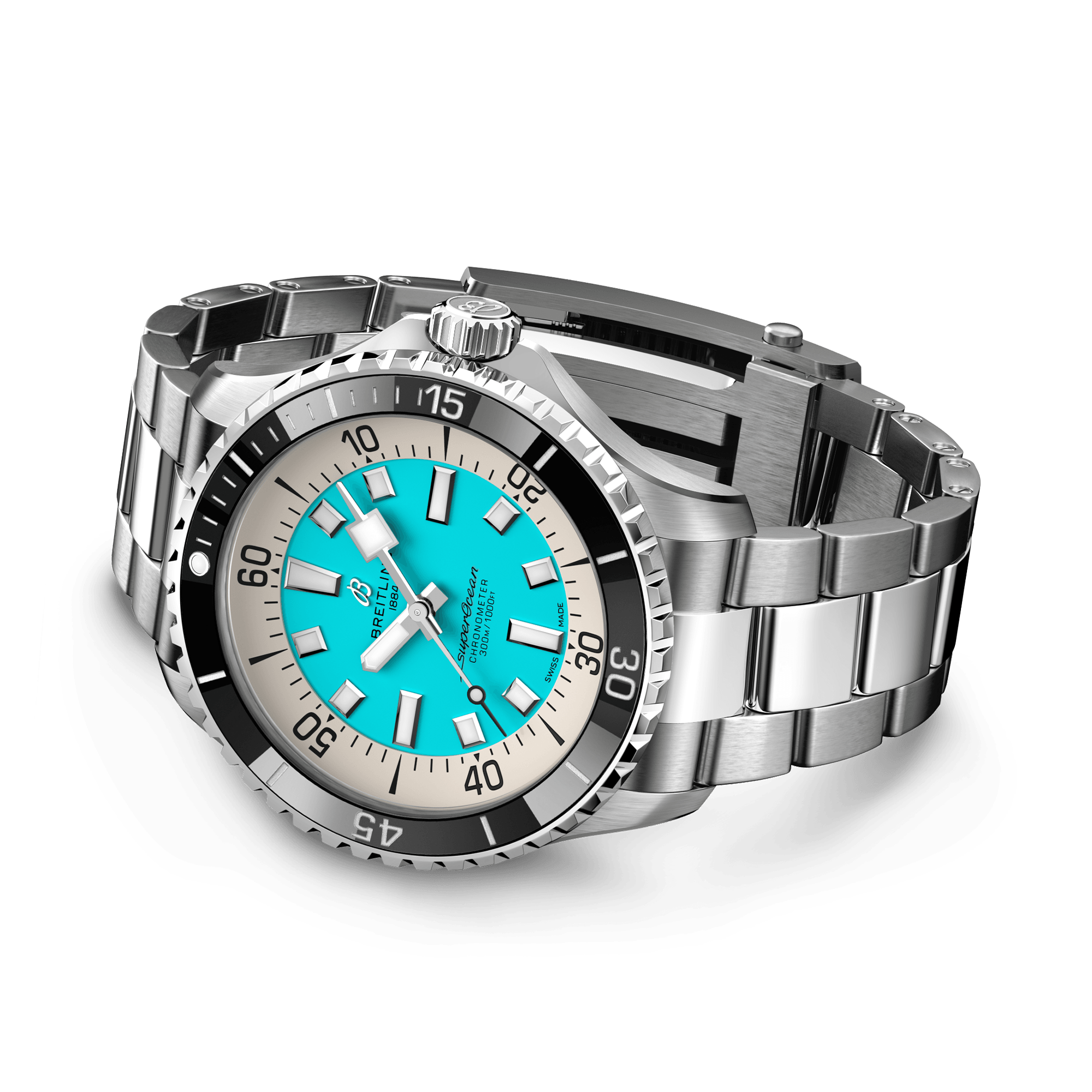 Breitling Superocean Automatic 44 44mm, Turquoise Dial, Arabic & Baton Numerals_4