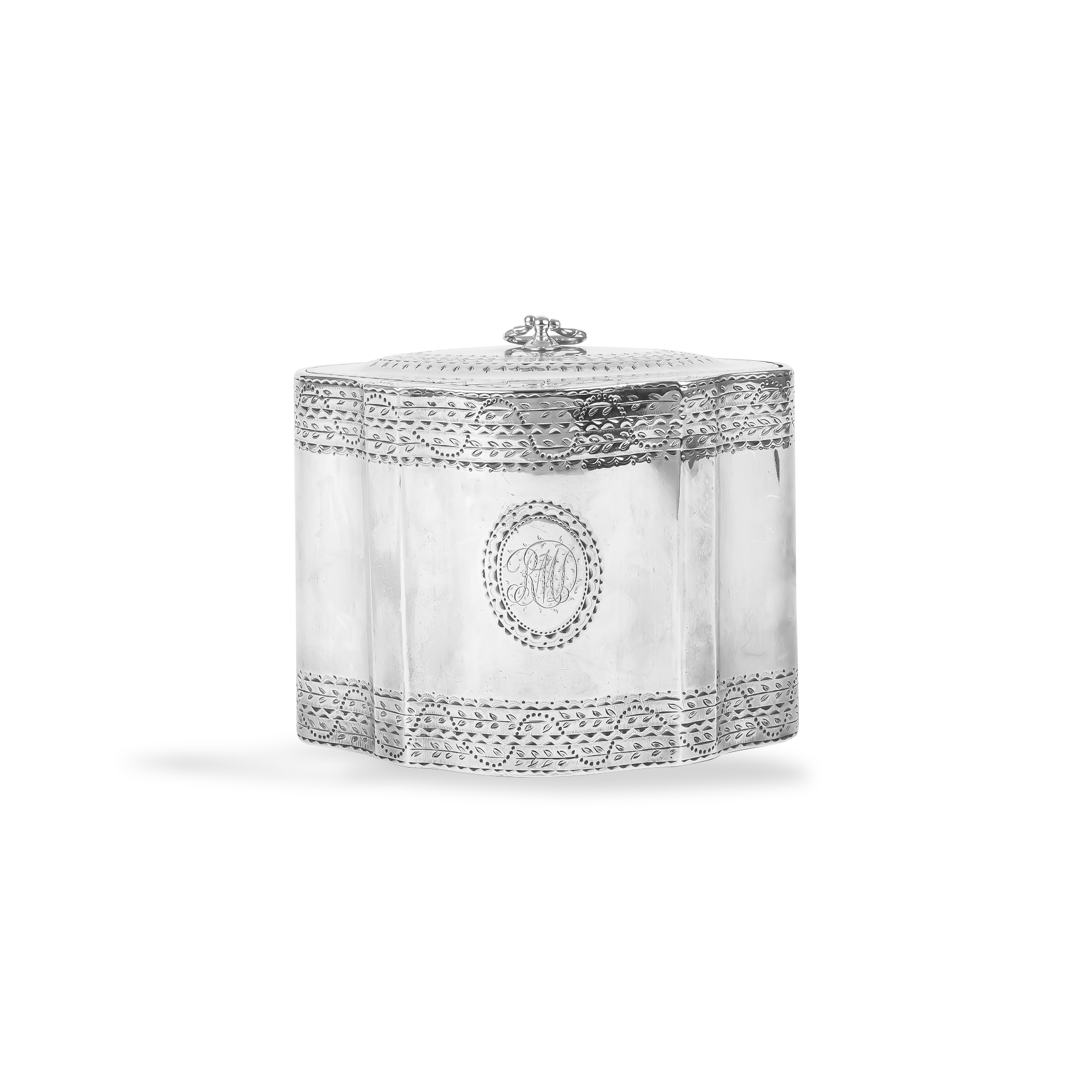 Silver George III Tea Caddy Hallmarked London_1