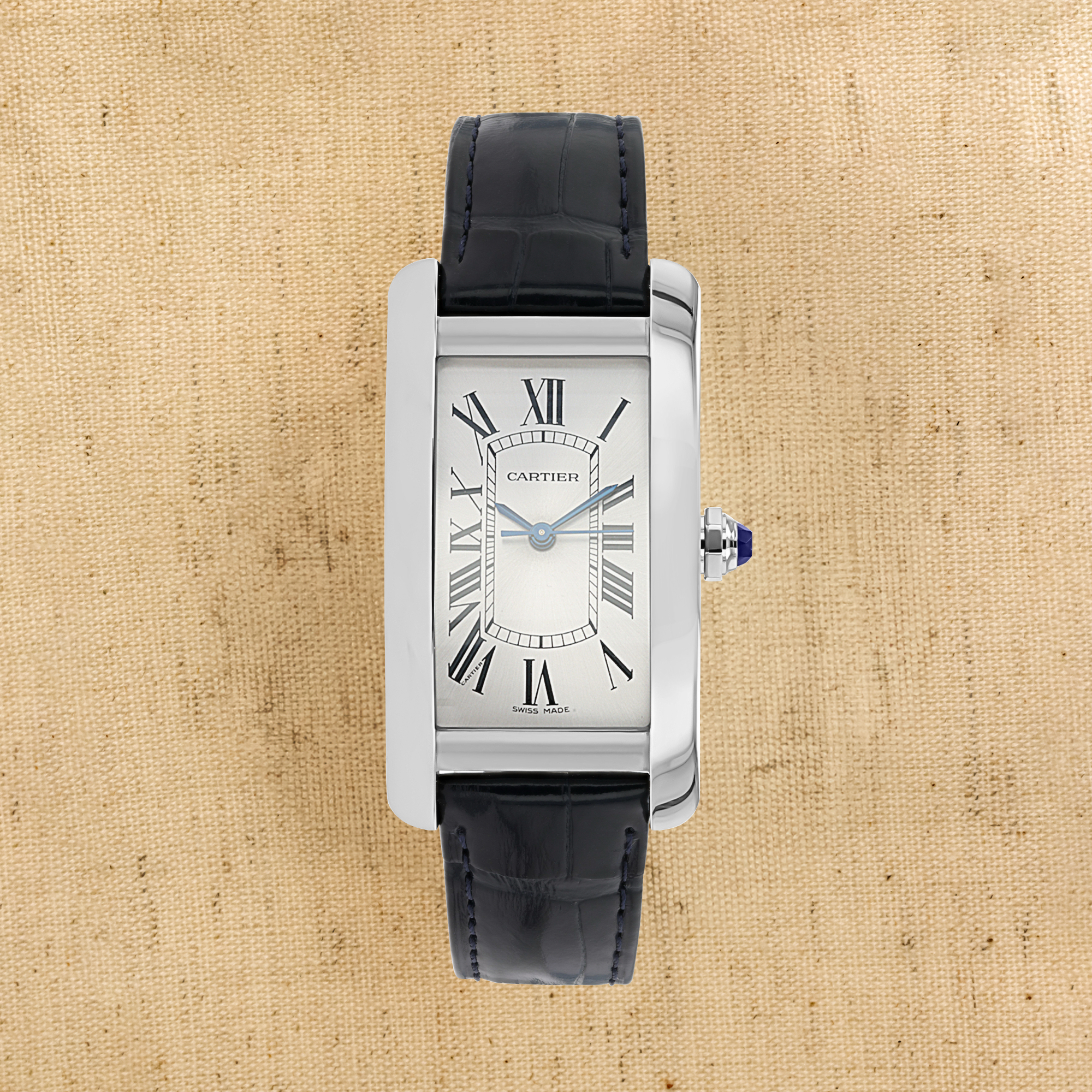 Pre-Owned Cartier Tank Americaine 22.6mm, Silver Dial, Roman Numerals_1