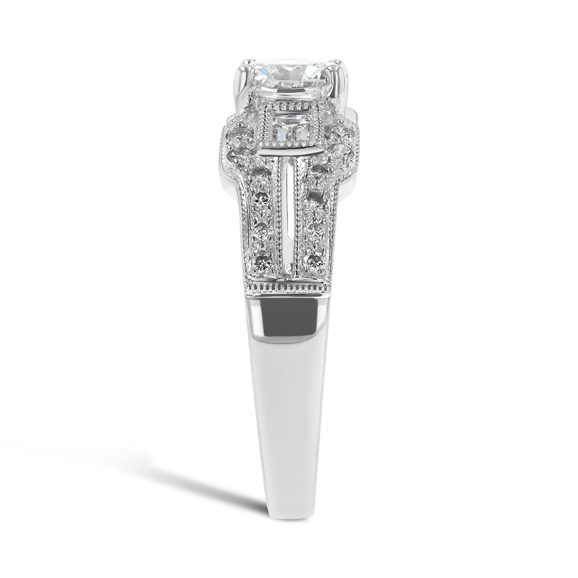 Art Deco 0.33ct Old European Cut Diamond Ring Old European Cut, Claw Set_4