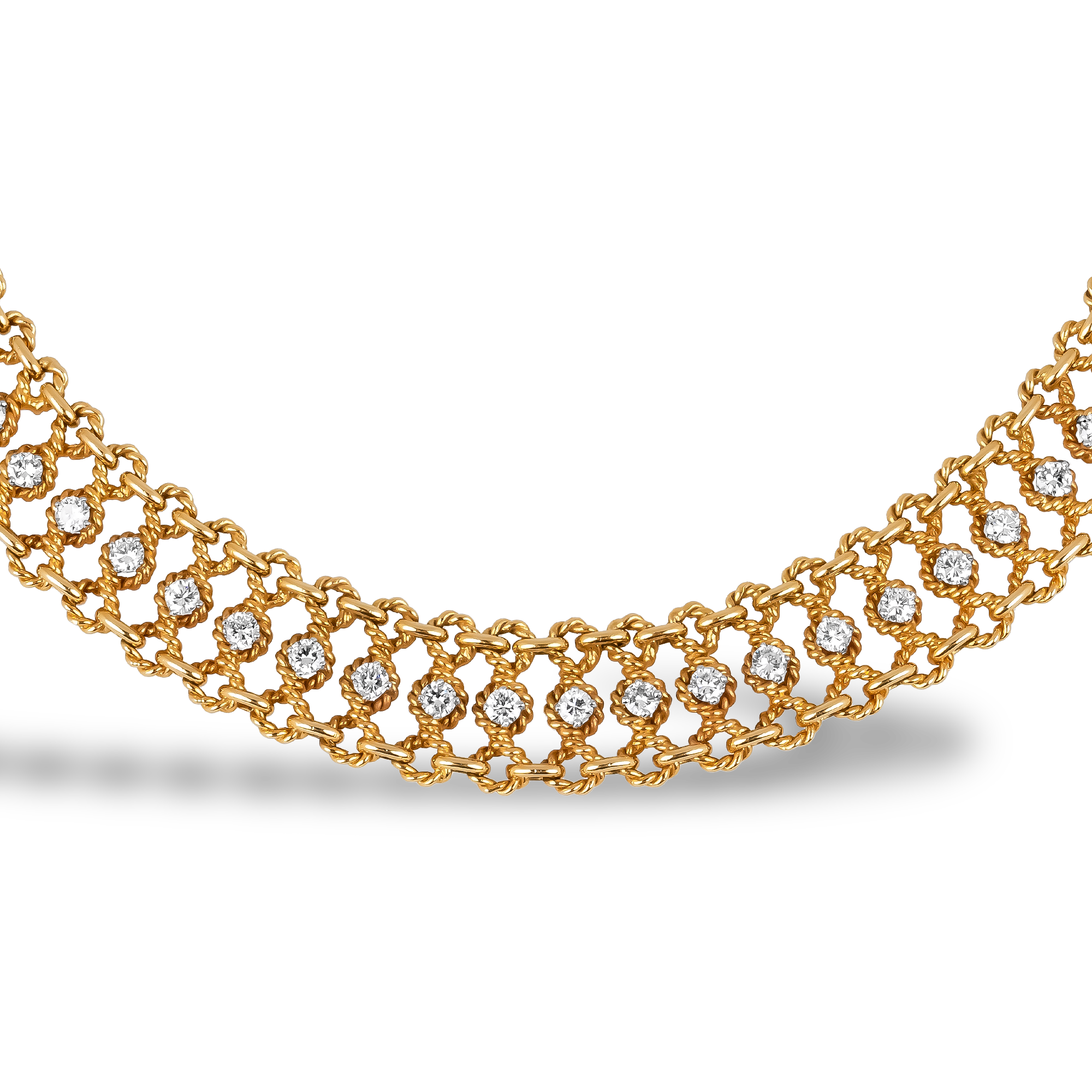 Retro Cartier Brilliant Cut 6.20ct Diamond Set Necklace Brilliant cut, Claw set_2