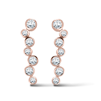 Bubbles Diamond Earrings Brilliant Cut, Rubover Set_1