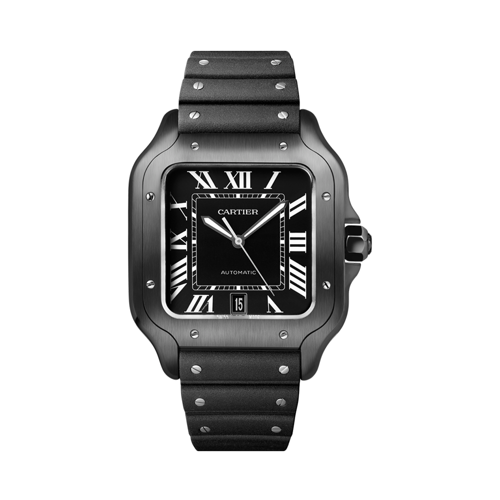 Cartier Santos de Cartier 39.8mm, Black Dial, Roman Numerals_2