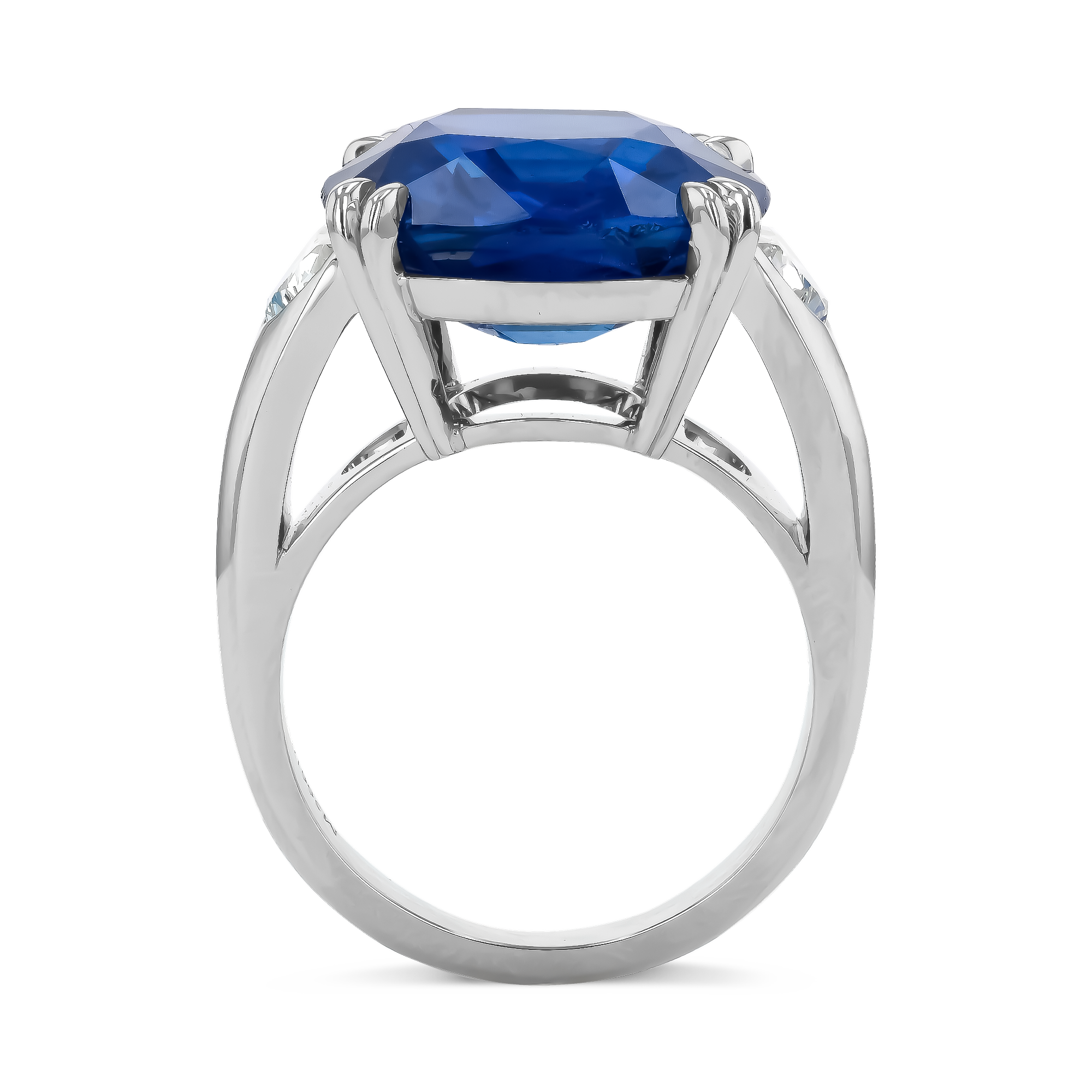 Masterpiece 16.04ct Burma Sapphire and Diamond Ring Antique Cushion Cut, Claw Set_3