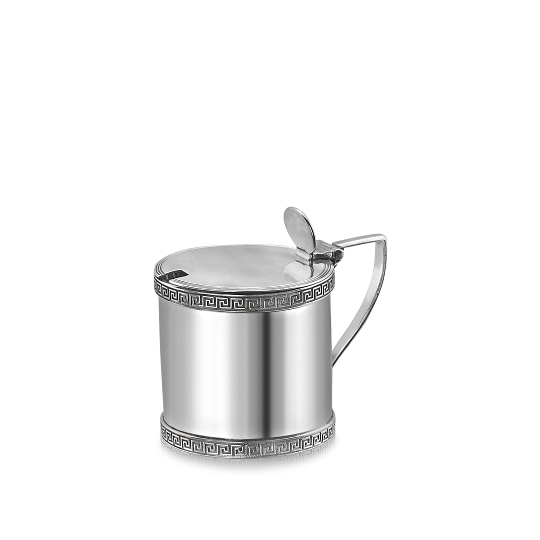 Silver George III Drum Mustard Pot Hallmarked London_1