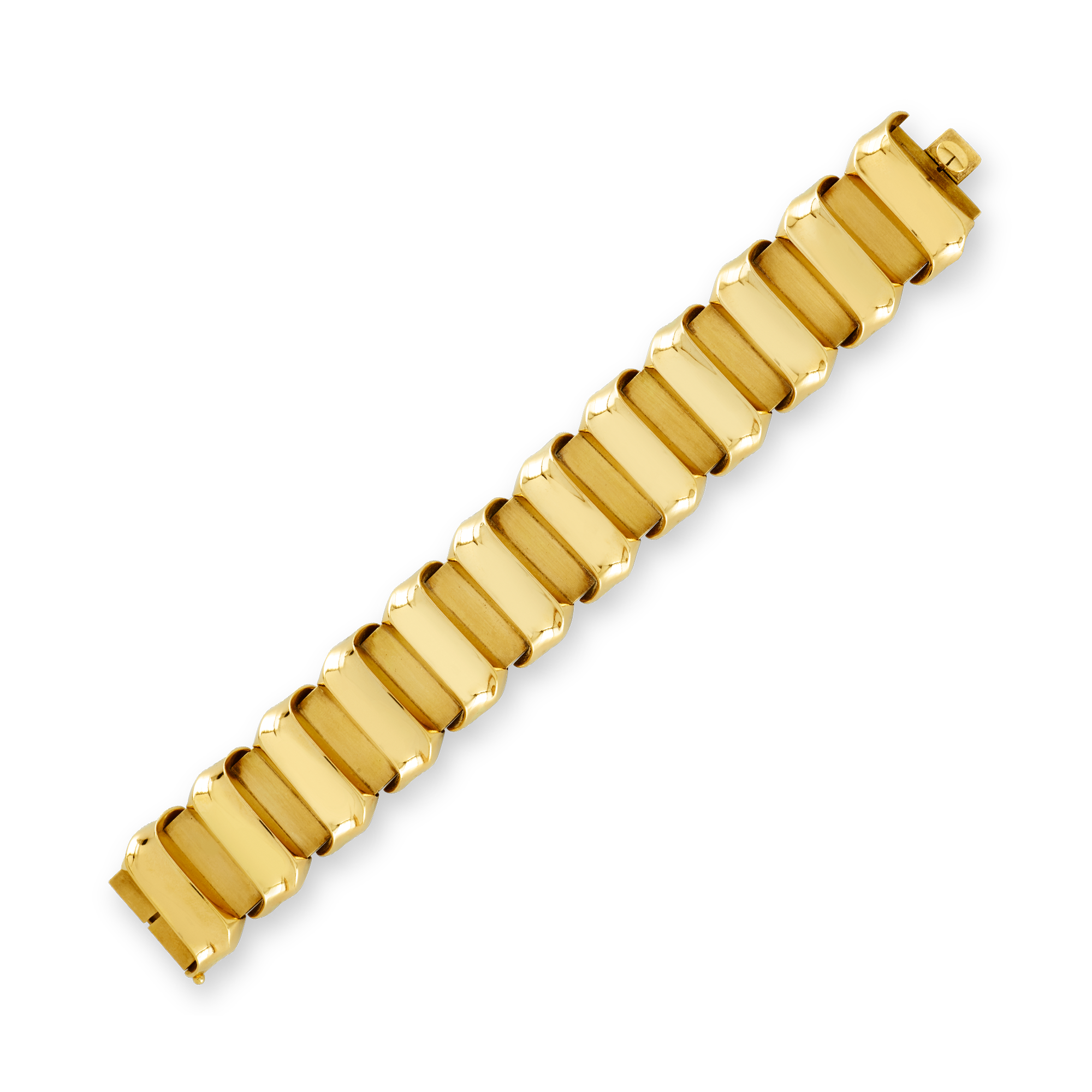 Retro Scroll Bracelet Wide Link Bracelet_2