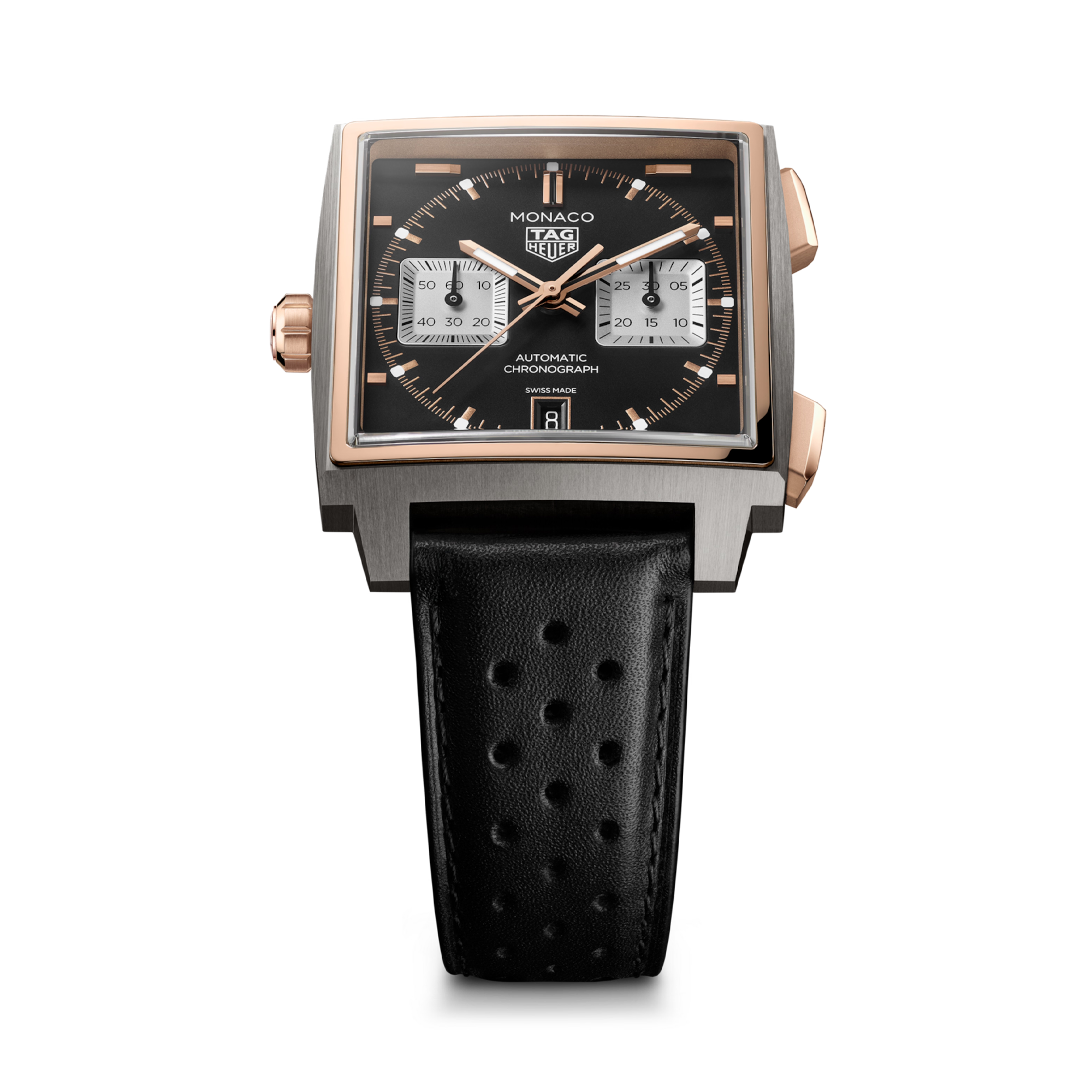 Tag Heuer Monaco Chronograph 39mm, Black Dial, Arabic/Baton Numerals_4
