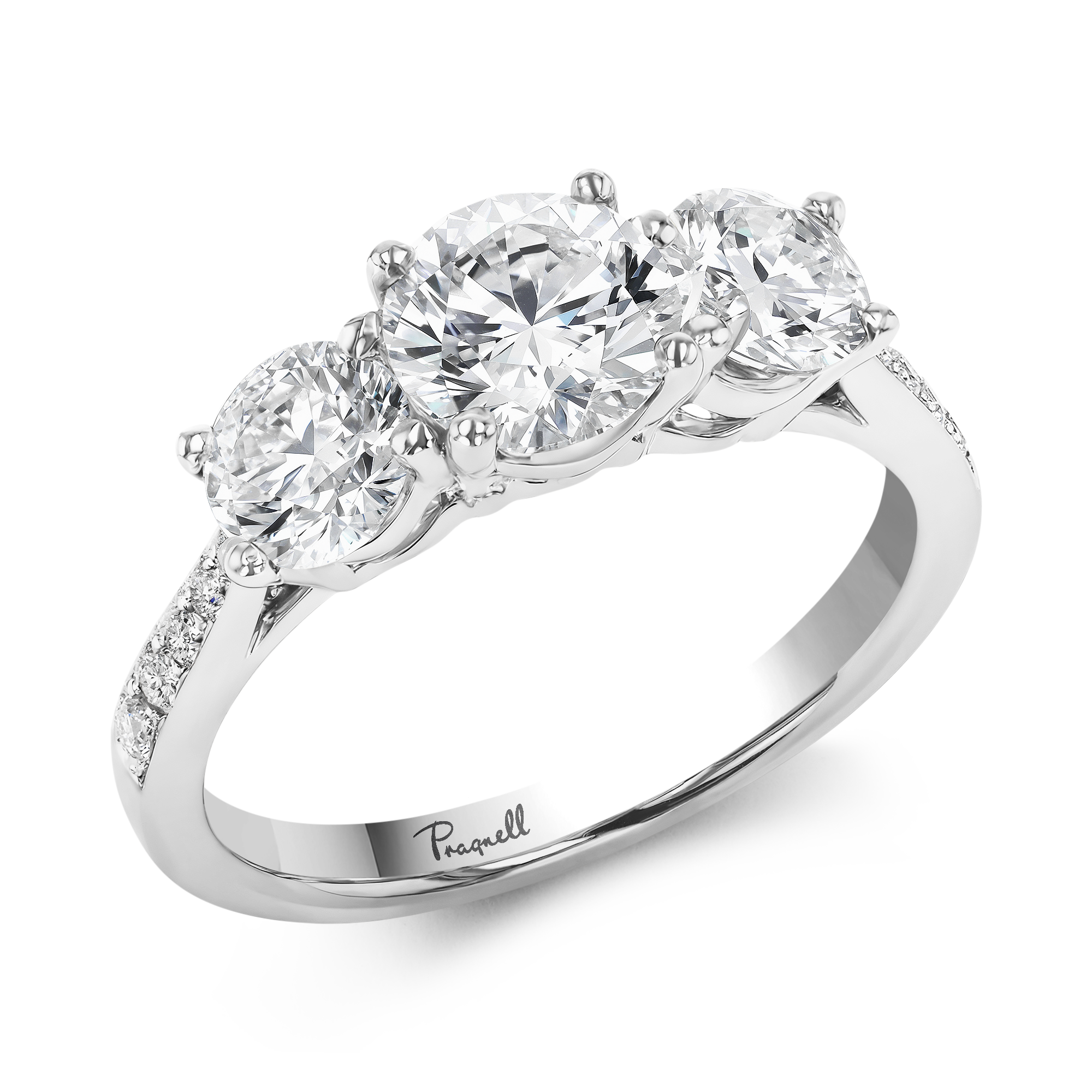 Duchess 1.30ct Diamond Three Stone Ring Brilliant cut, Claw set_1
