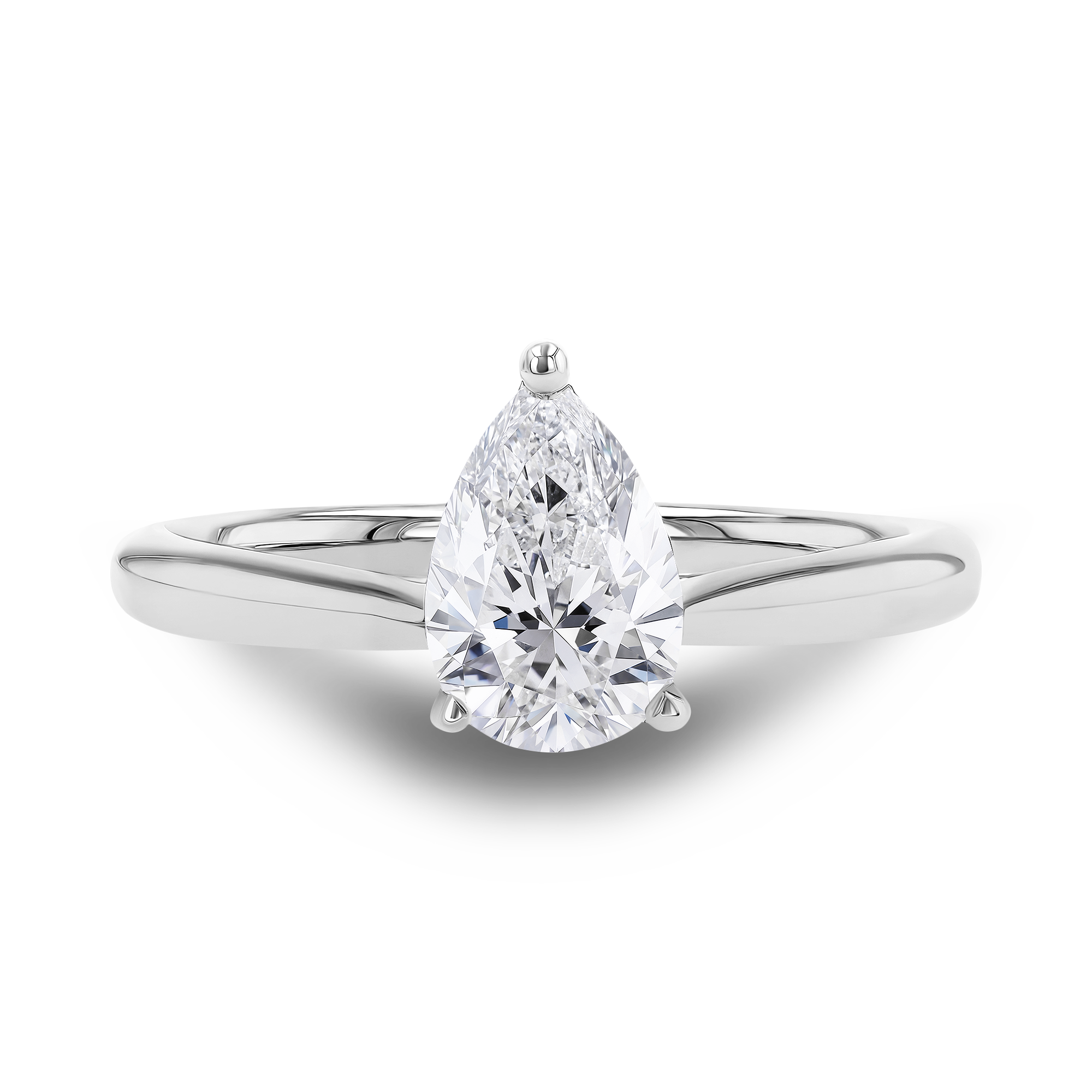 Gaia 0.71ct Pear Shaped Diamond Ring Pear Shaped, Claw Set_2