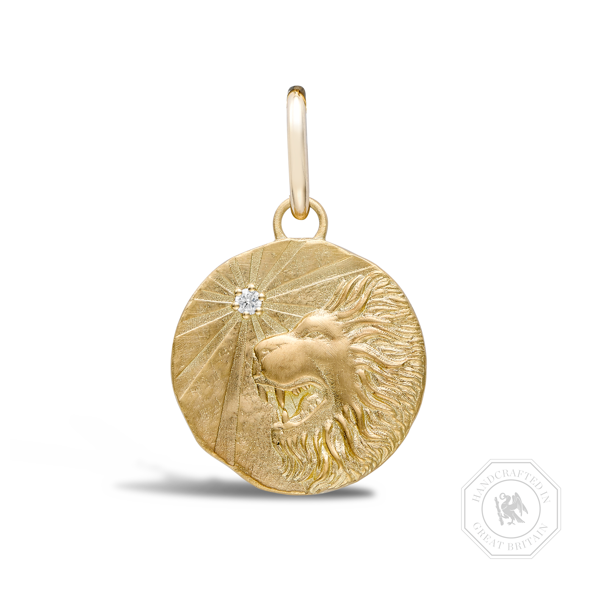 Leo Pendant Charm Brilliant cut, Claw set_1