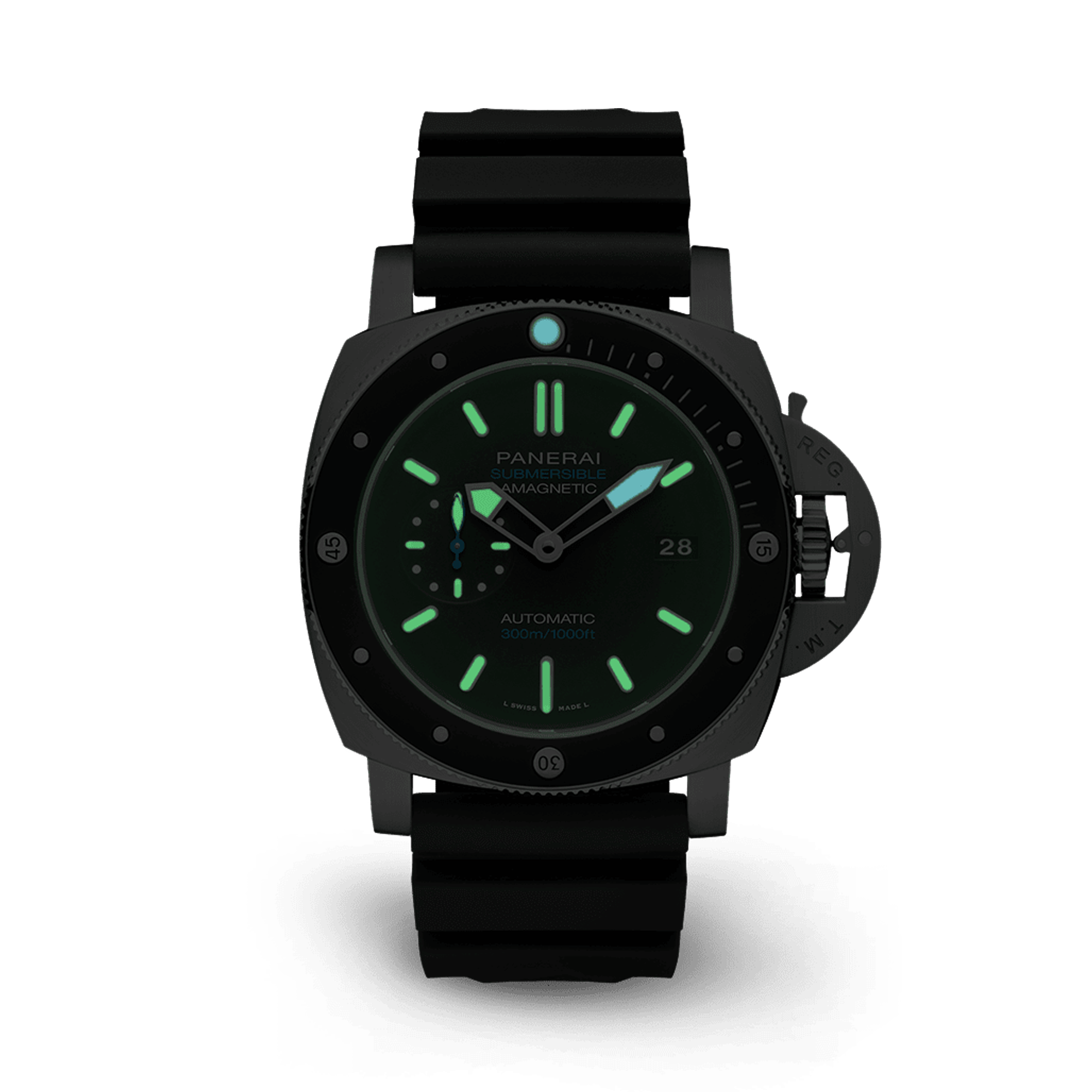 Submersible Amagnetic - 47mm Black Dial, Baton Numerals_4