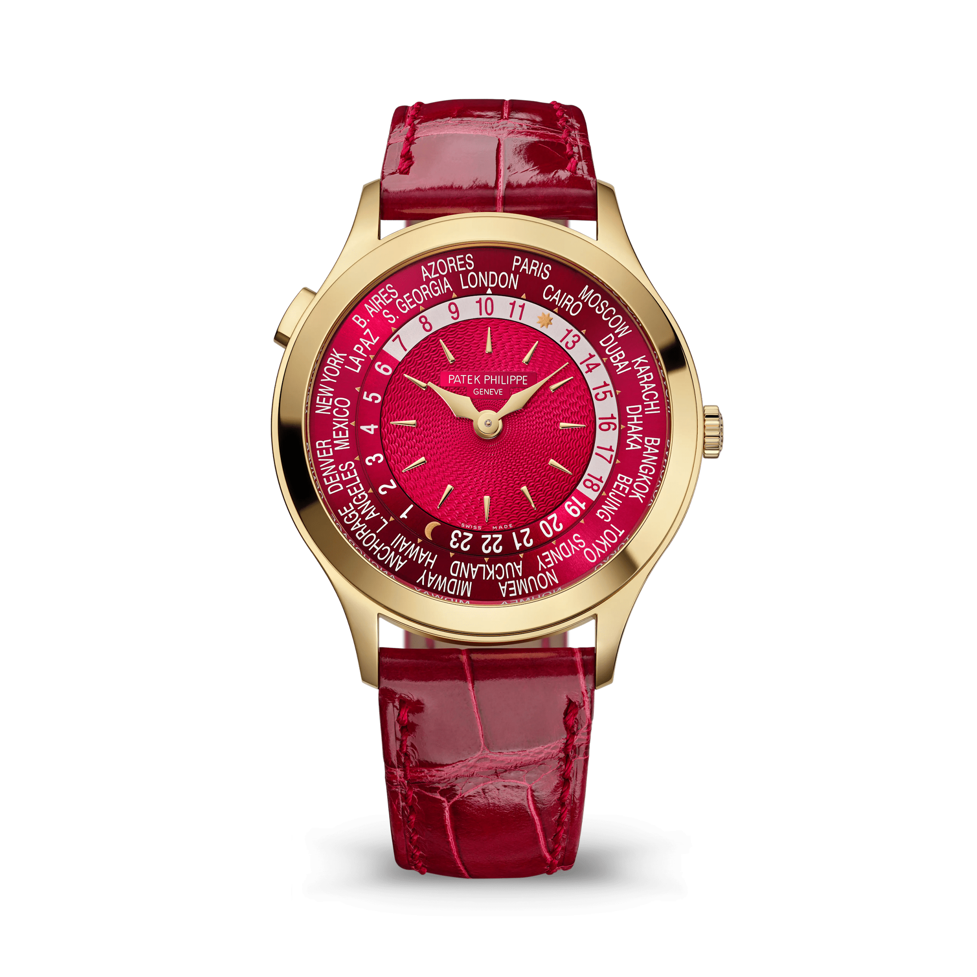 Patek Philippe Complications 36mm, Red Dial, Arabic/Baton Numerals_1