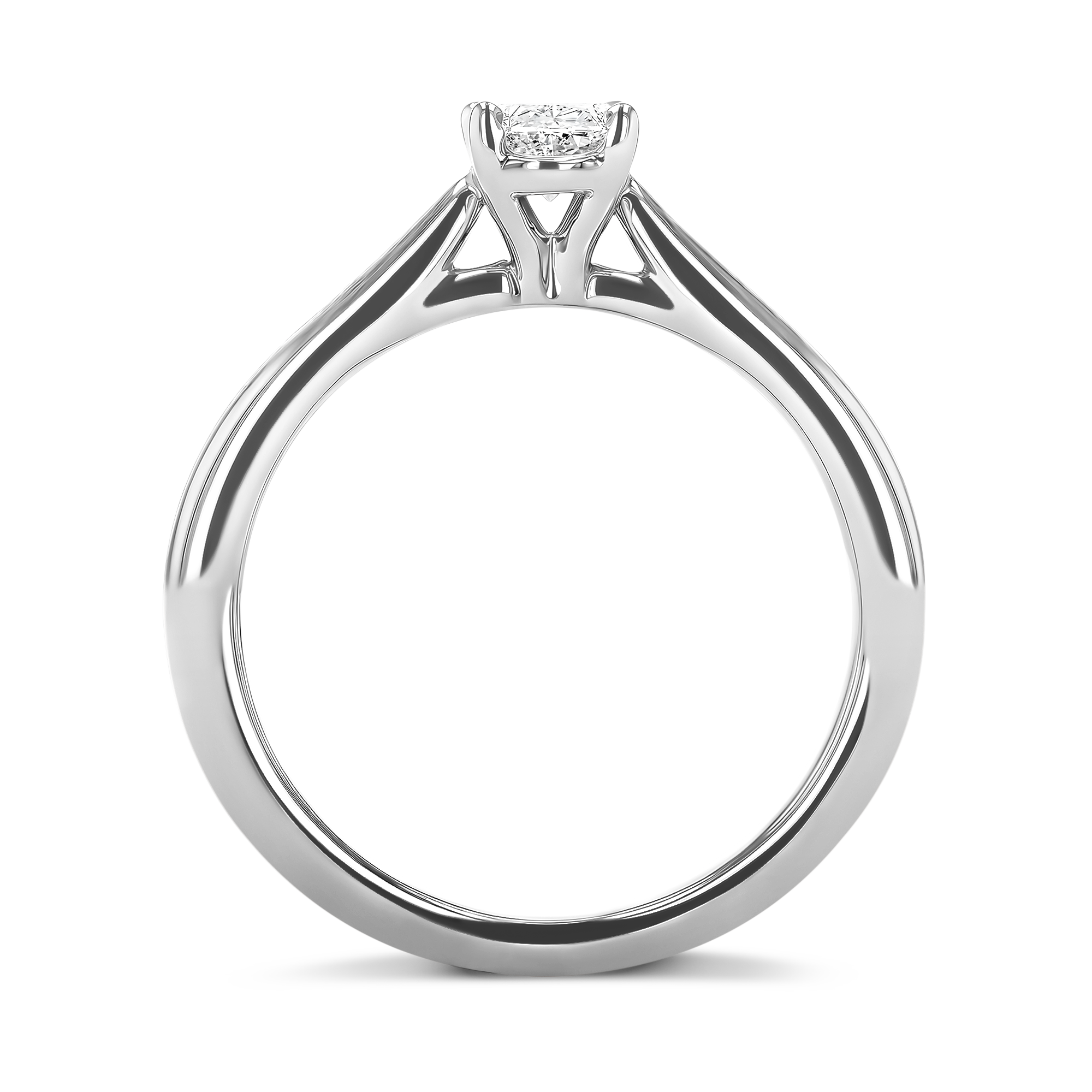 Gaia 0.50ct Oval Cut Diamond Ring Oval Cut, Claw Set_3