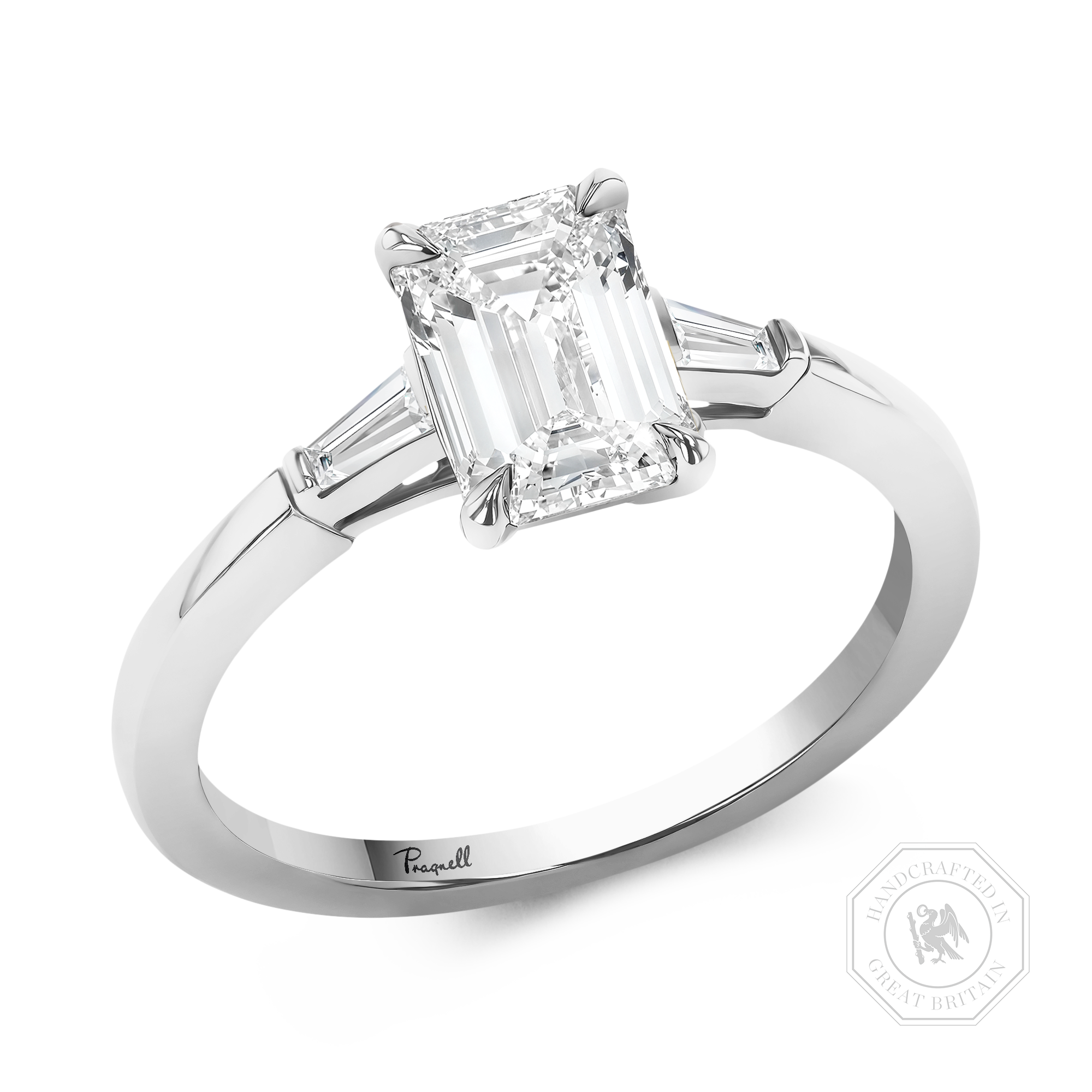 Regency 1.51ct Emerald Cut Diamond Ring Emerald Cut, Claw Set_1