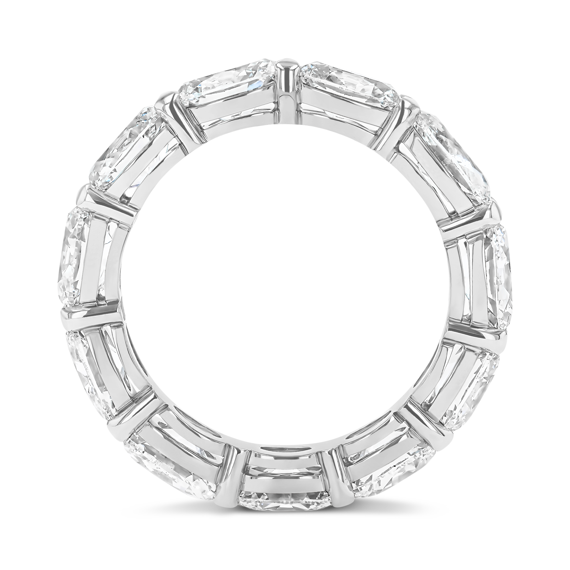 Oval Cut 6.28ct Diamond Full Eternity Ring Oval Cut, Claw Set_3