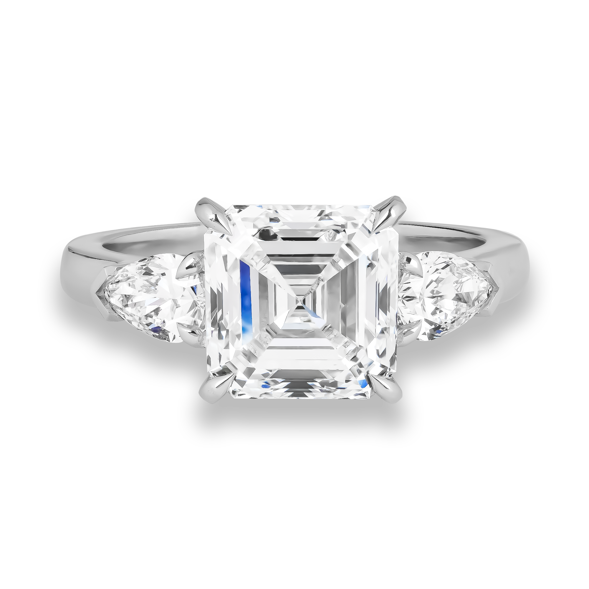 Asscher Cut 3.01ct Diamond Ring Asscher Cut, Claw Set_2