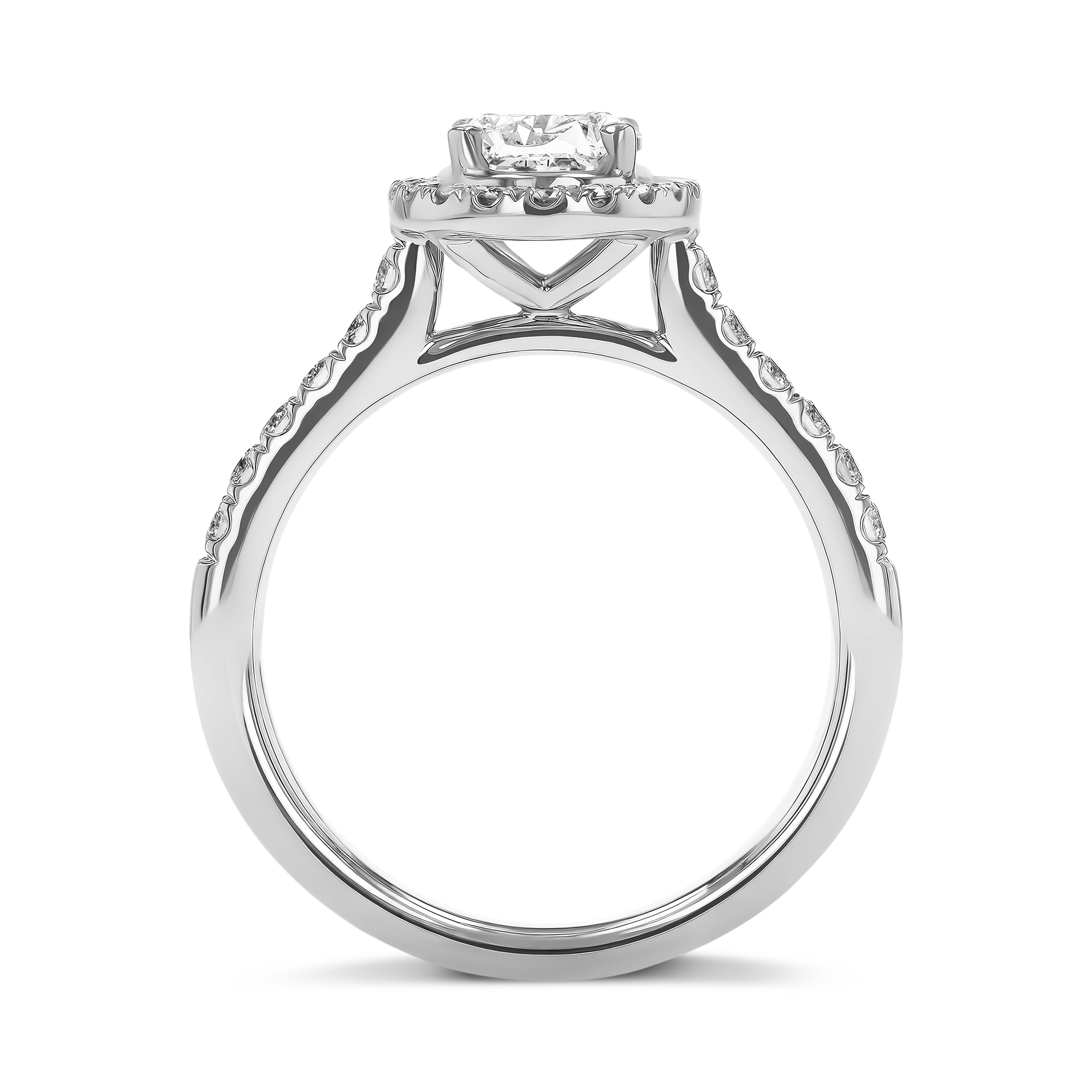 Celestial 0.30ct Oval Cut Diamond Cluster Ring Oval Cut, Claw Set_3