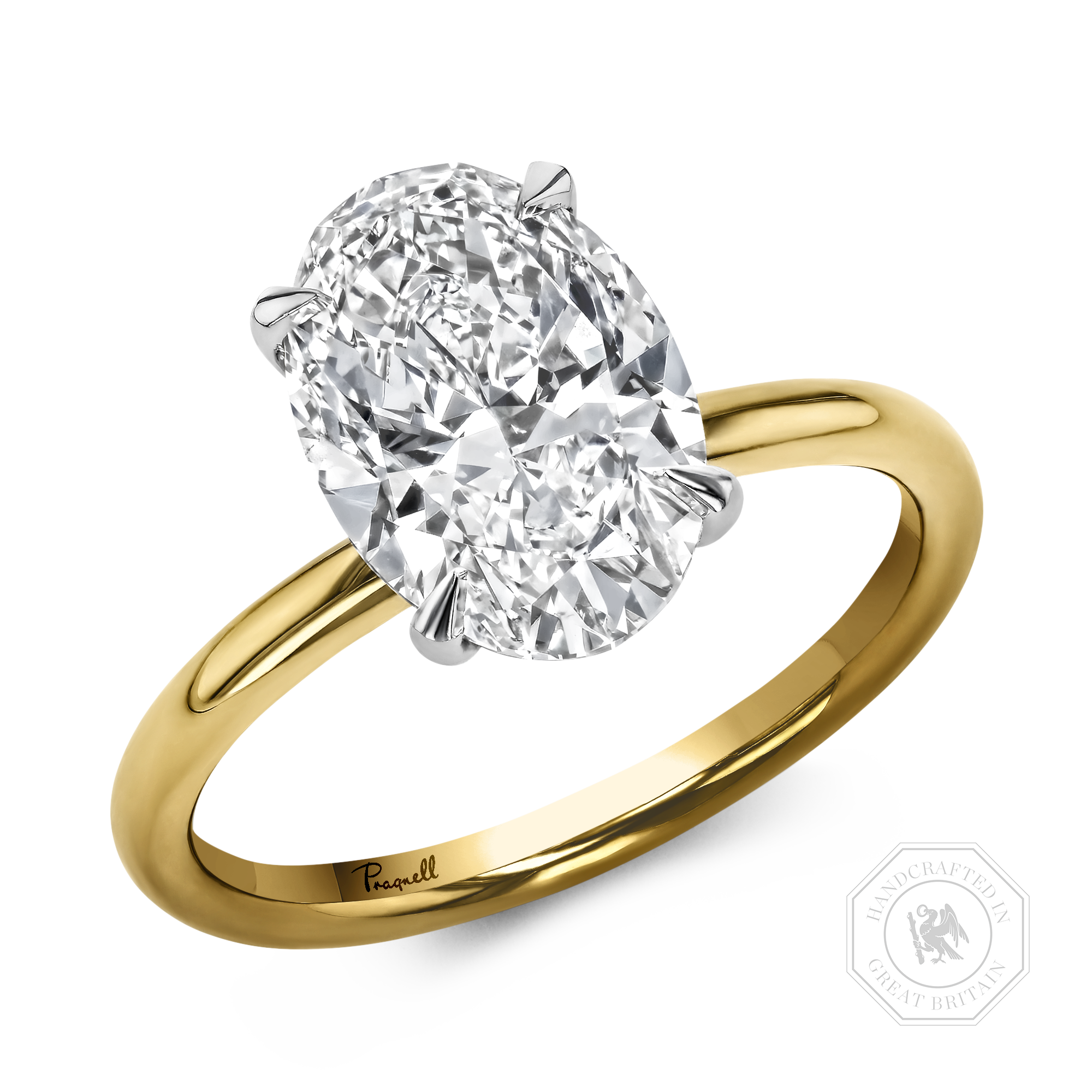 Classic 3.11ct Oval Cut Diamond Ring Oval Cut, Claw Set_1