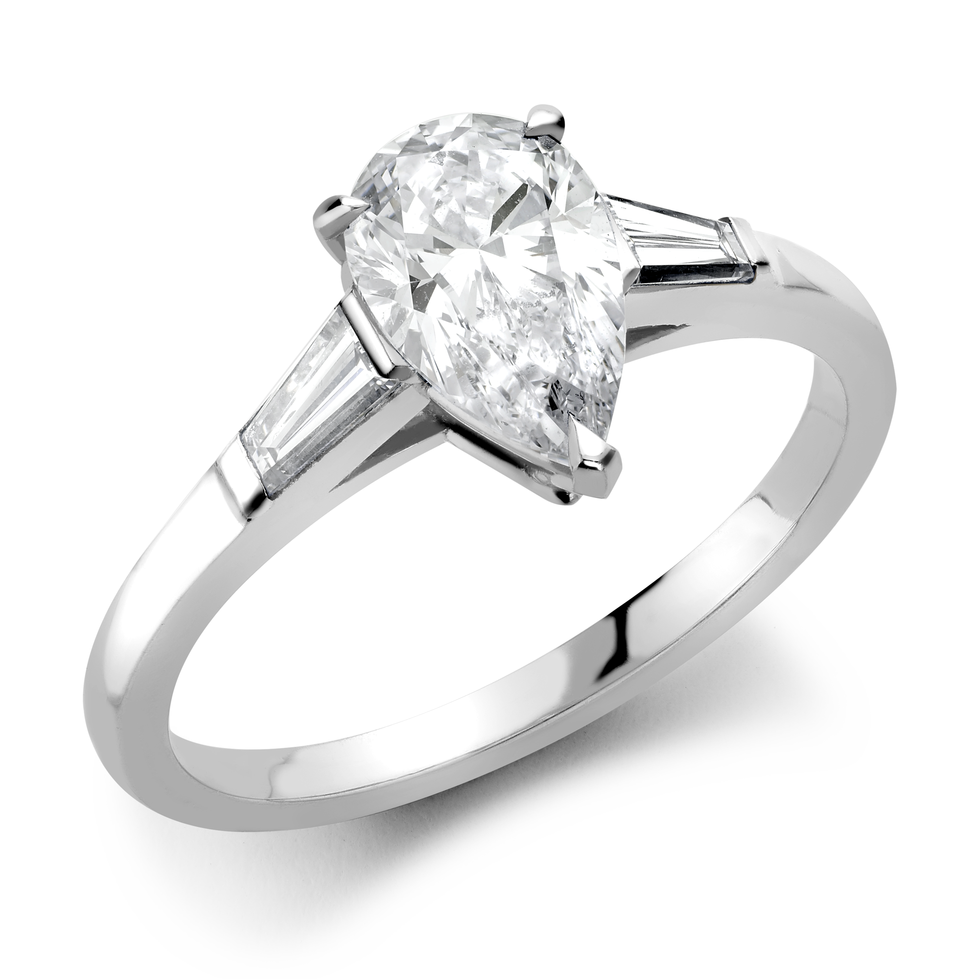 Regency 0.90ct Diamond Solitaire Ring Pear Cut, Claw Set_1