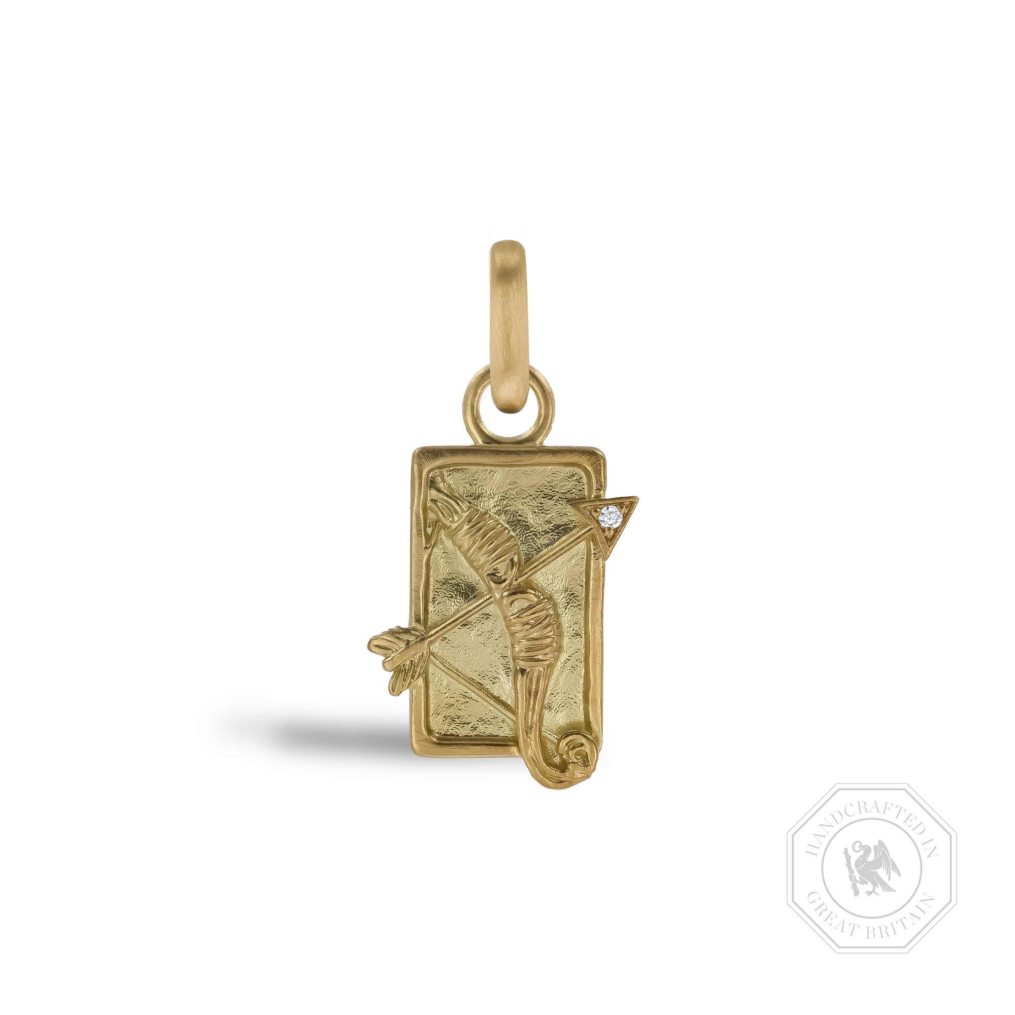 Zodiac Diamond Sagittarius Pendant Charm Brilliant cut, Claw set_1