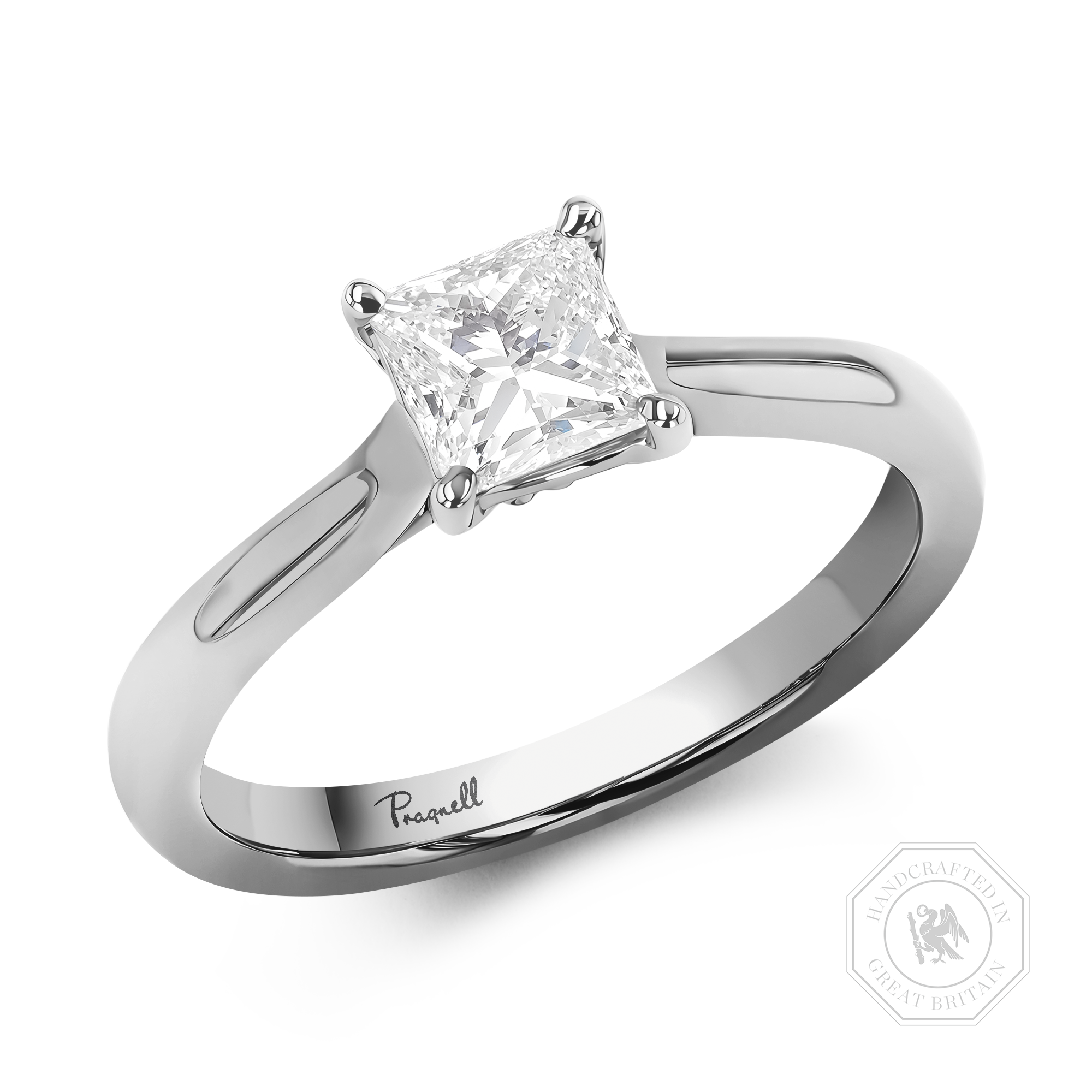 Gaia 0.70ct Princess Cut Diamond Ring Princess Cut, Claw Set_1