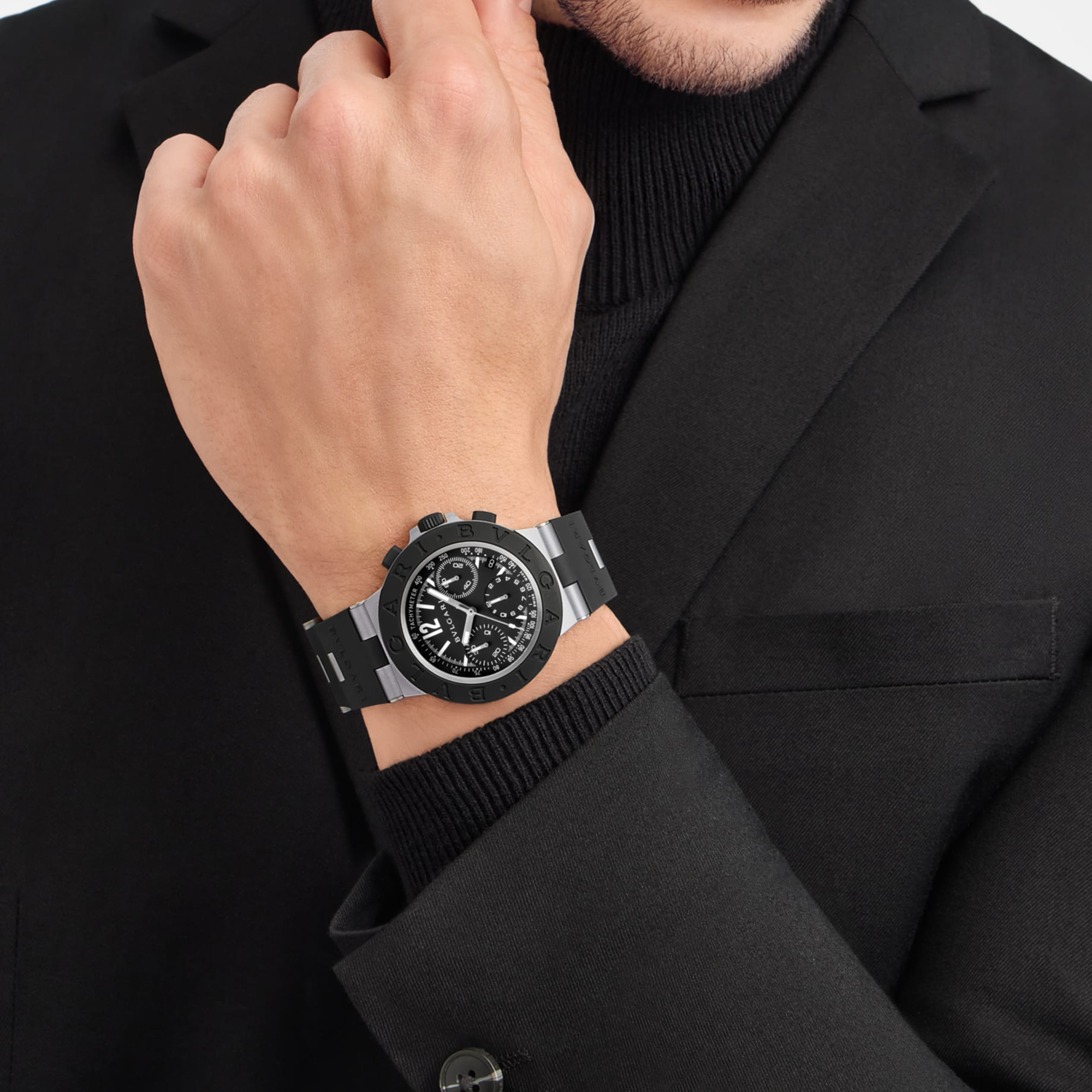 Bvlgari Bvlgari Aluminium 41mm, Black Dial, Arabic/Baton Numerals_10