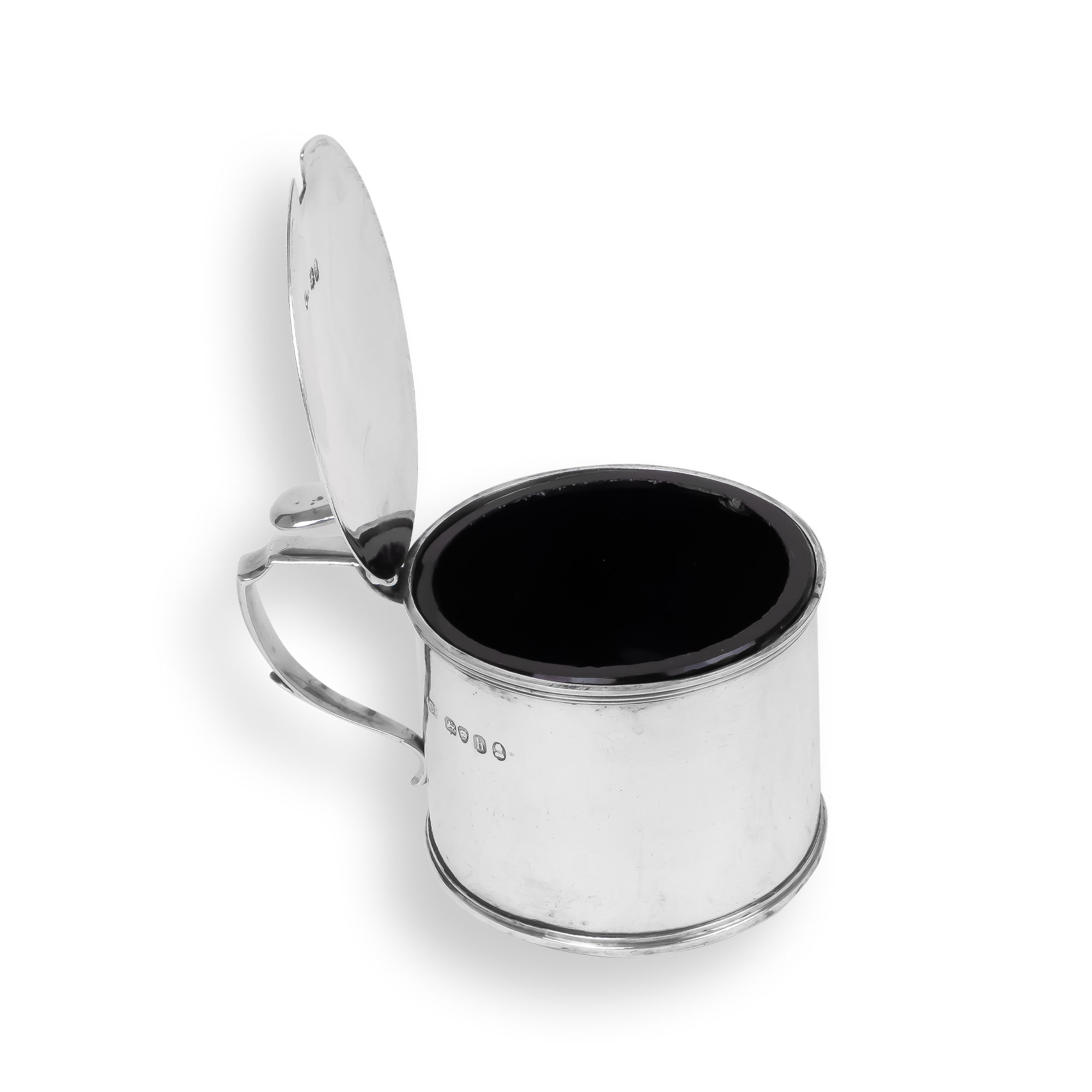 Silver George III Drum Mustard Pot Hallmarked London_2