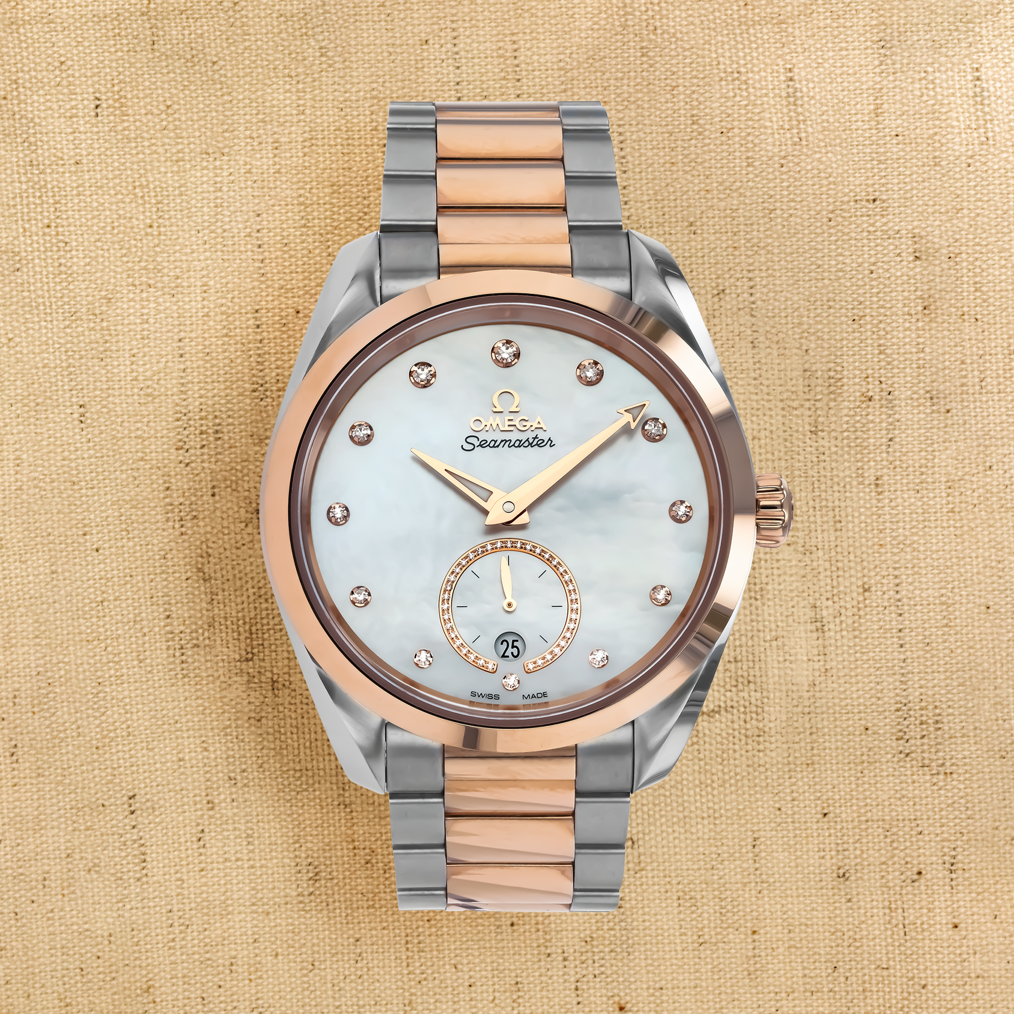 OMEGA Aqua Terra 150M 38mm, Mother of Pearl Dial, Diamond Numerals_1