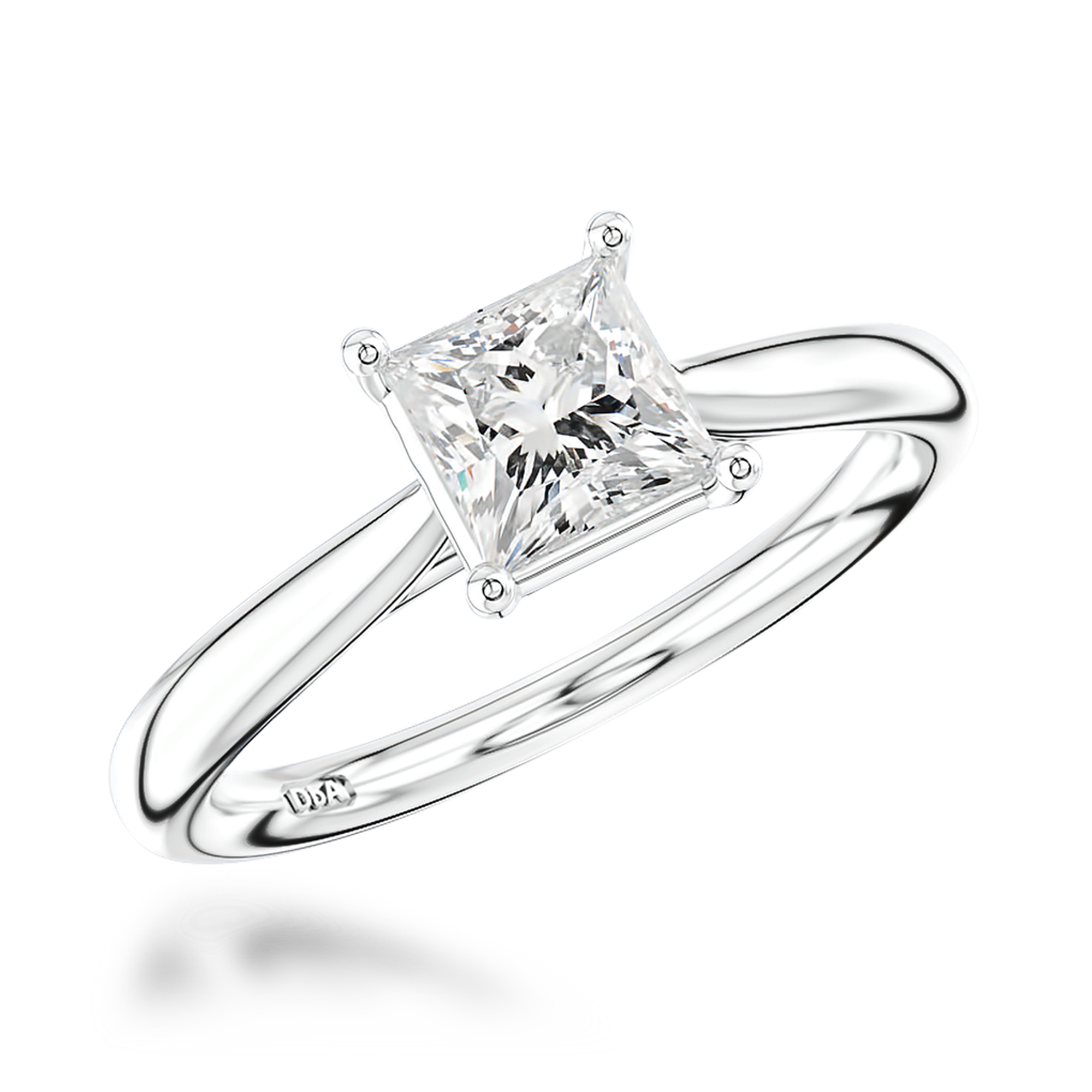 Gaia 0.70ct Diamond Solitaire Ring Princess Cut. Claw Set_1