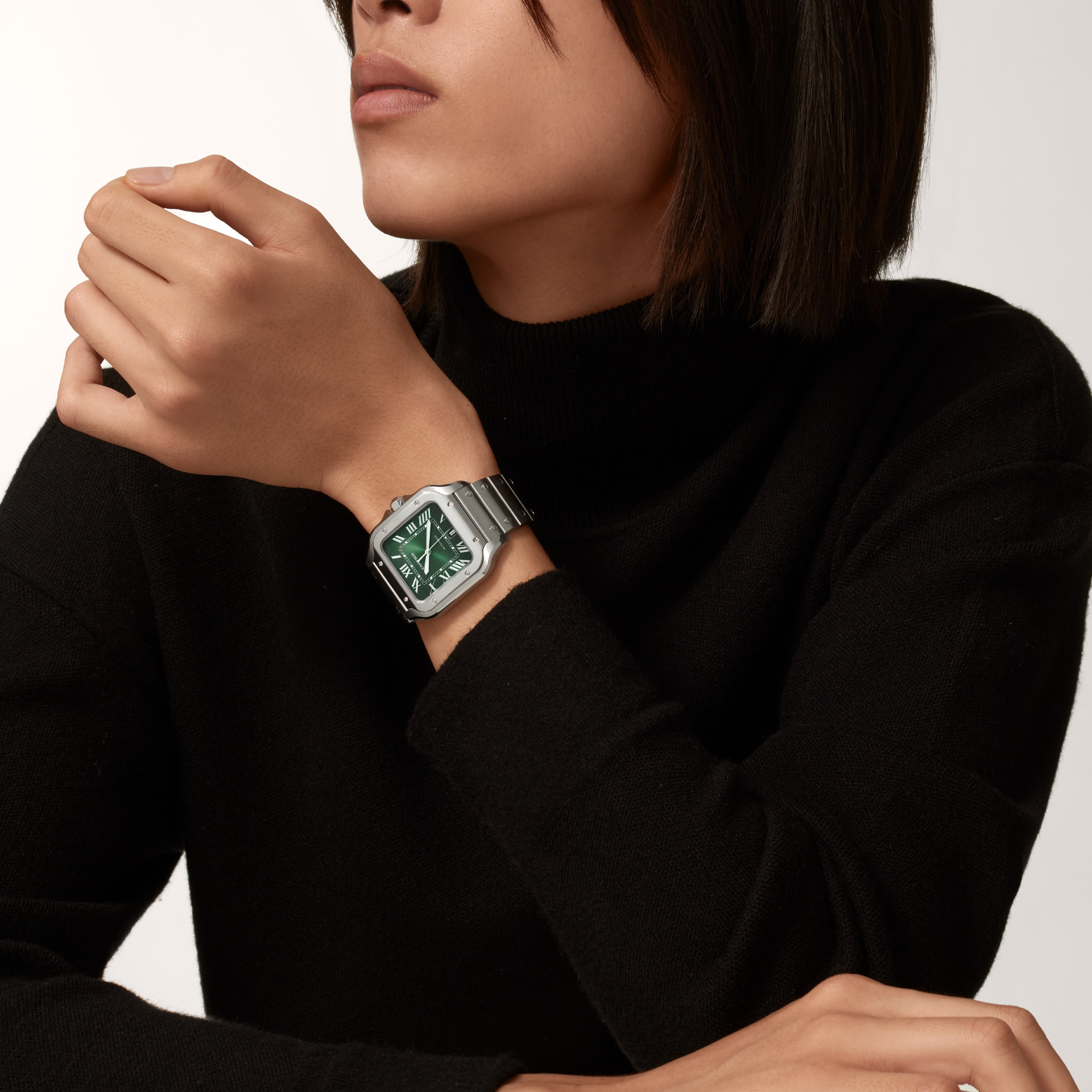 Cartier Santos de Cartier 40mm, Green Dial, Roman Numerals_10