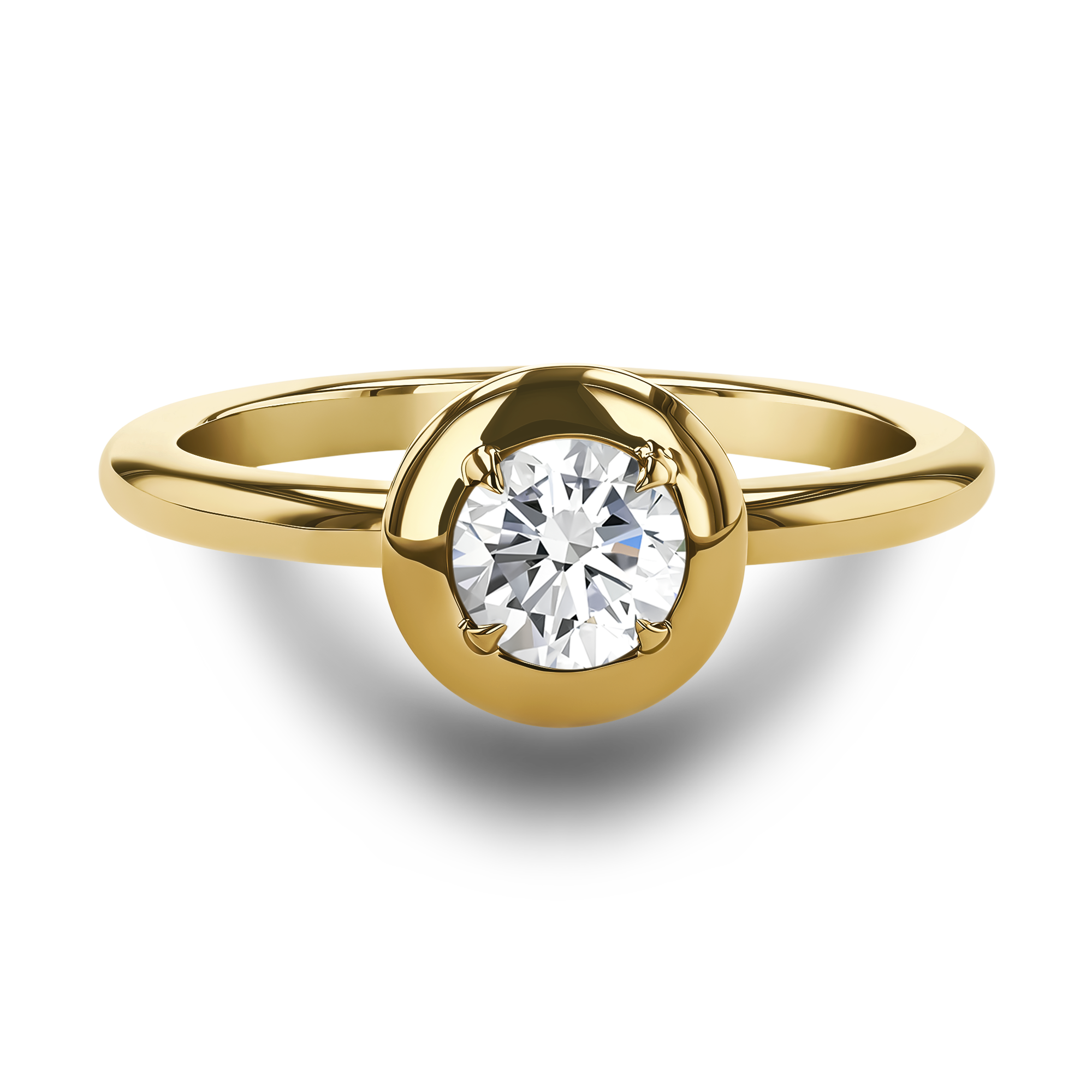 Skimming Stone 0.50ct Diamond Solitaire Ring Brilliant cut, Claw set_2