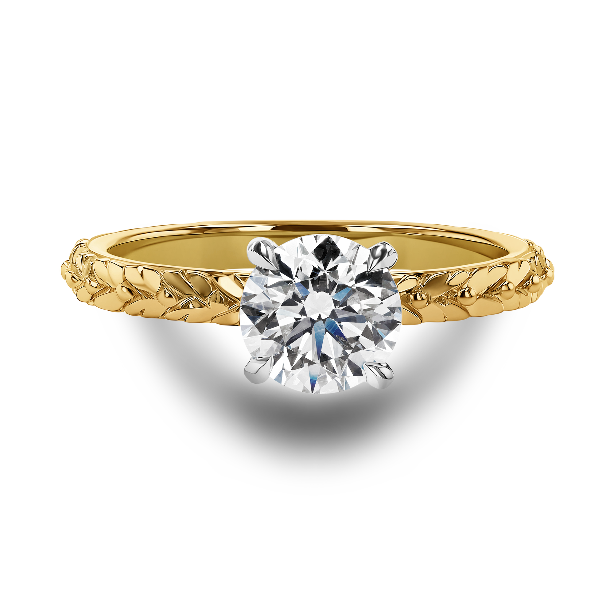 Apple Blossom 1.03ct Diamond Solitaire Ring Brilliant cut, Claw set_2