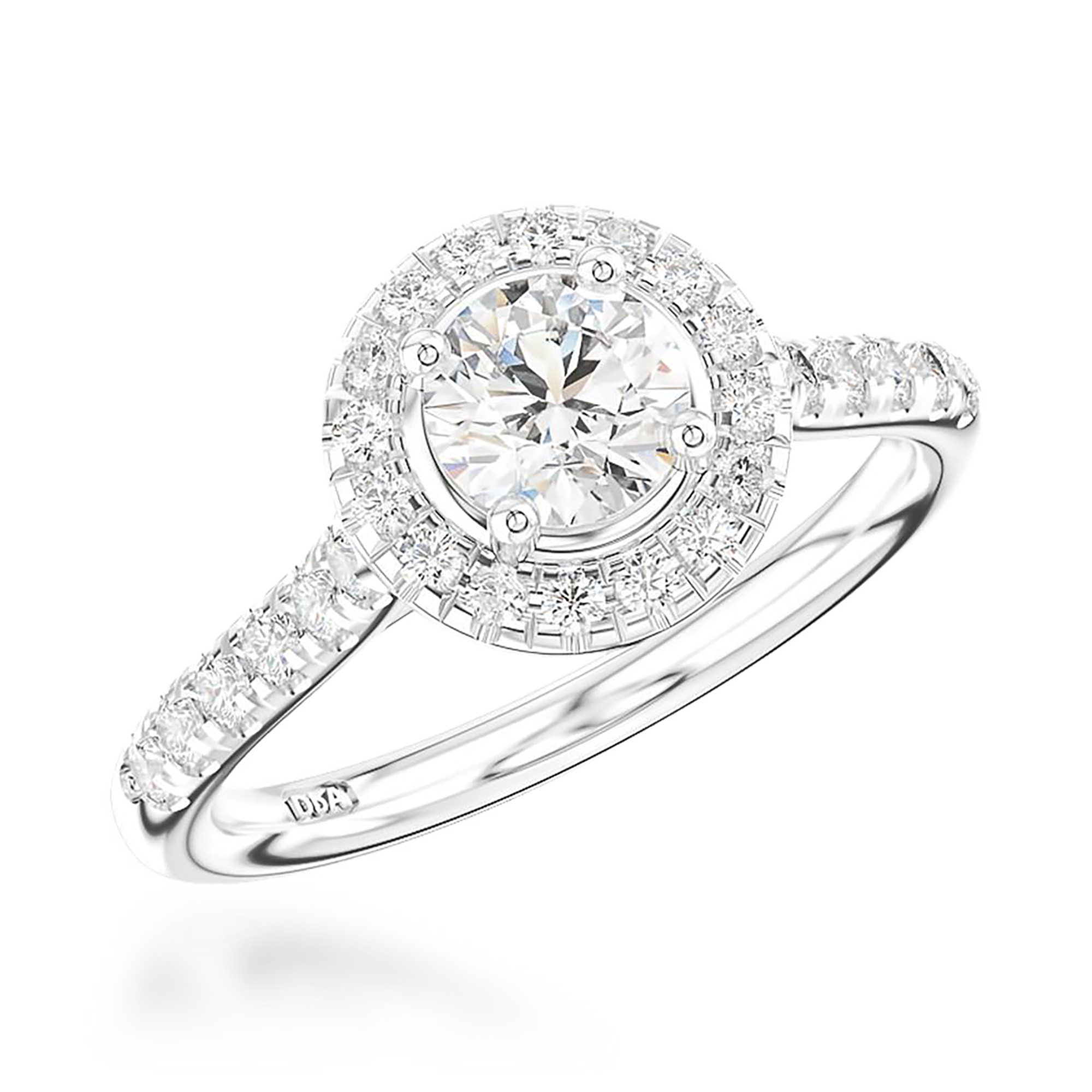 0.50CT Diamond Cluster Ring Brilliant Cut, Cluster, Brilliant Shoulders_1