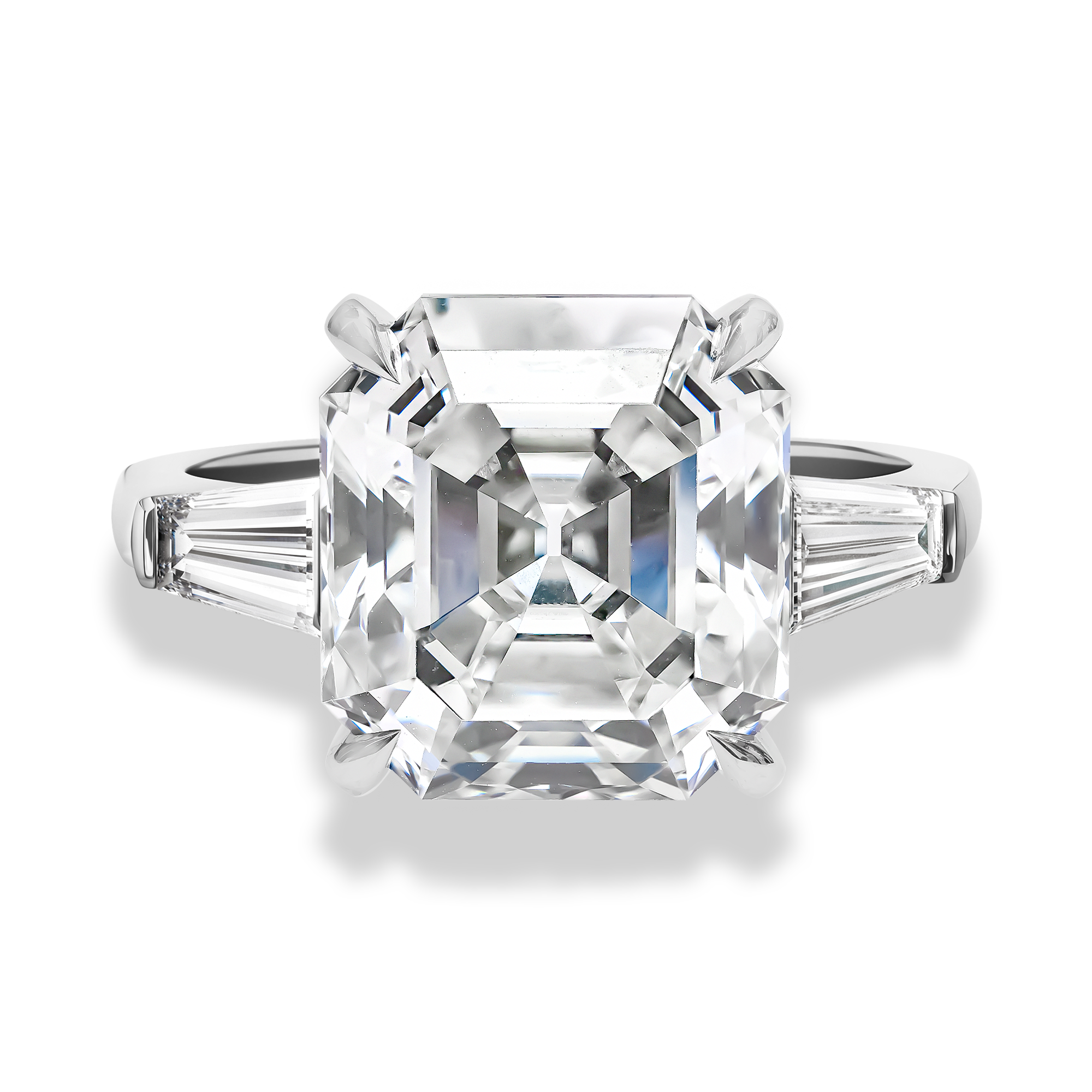 Masterpiece Regency Asscher Cut 8.03ct Diamond Ring Asscher Cut, Claw Set_2