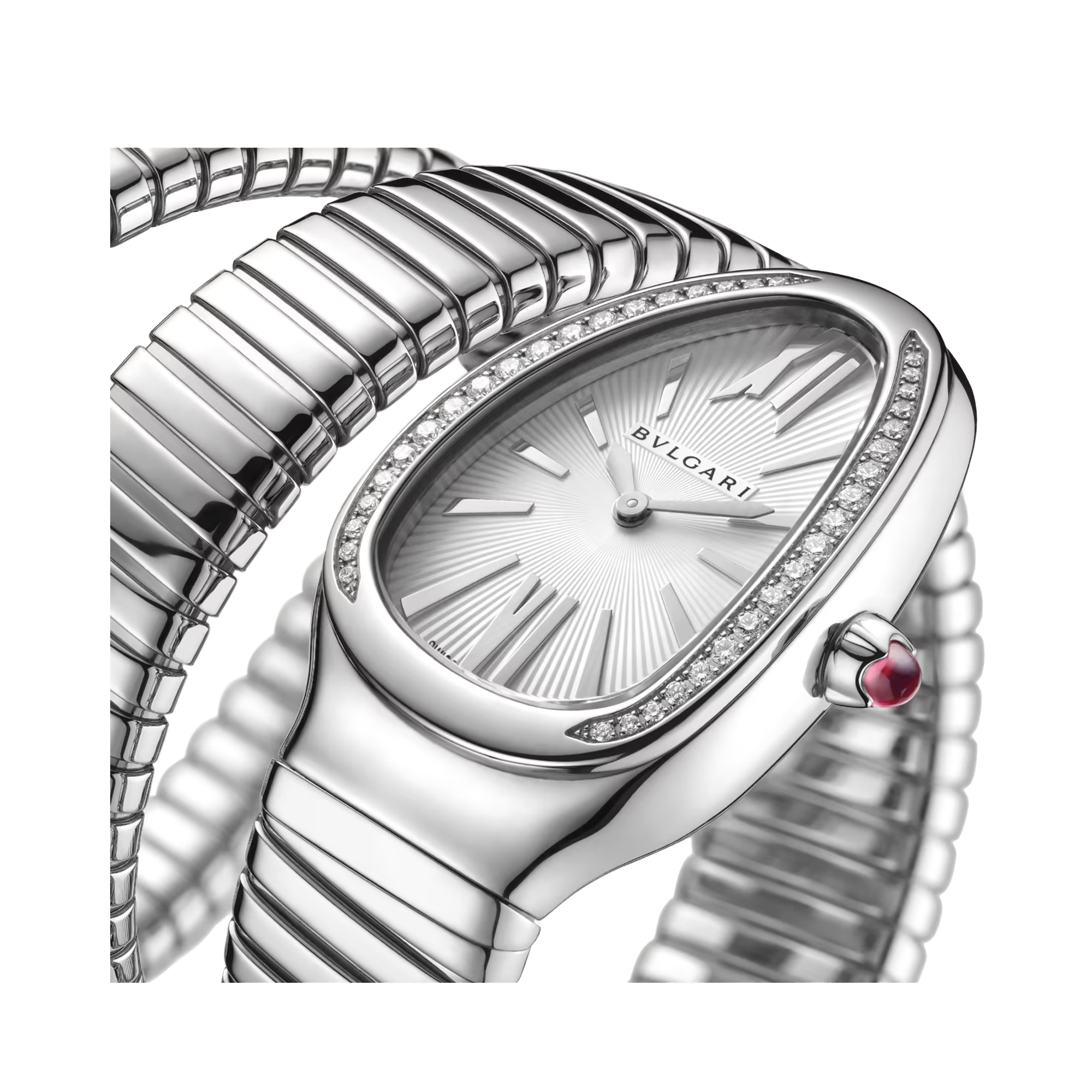 Bvlgari Serpenti Tubogas 35mm, Silver Dial, Baton & Roman Numerals_2