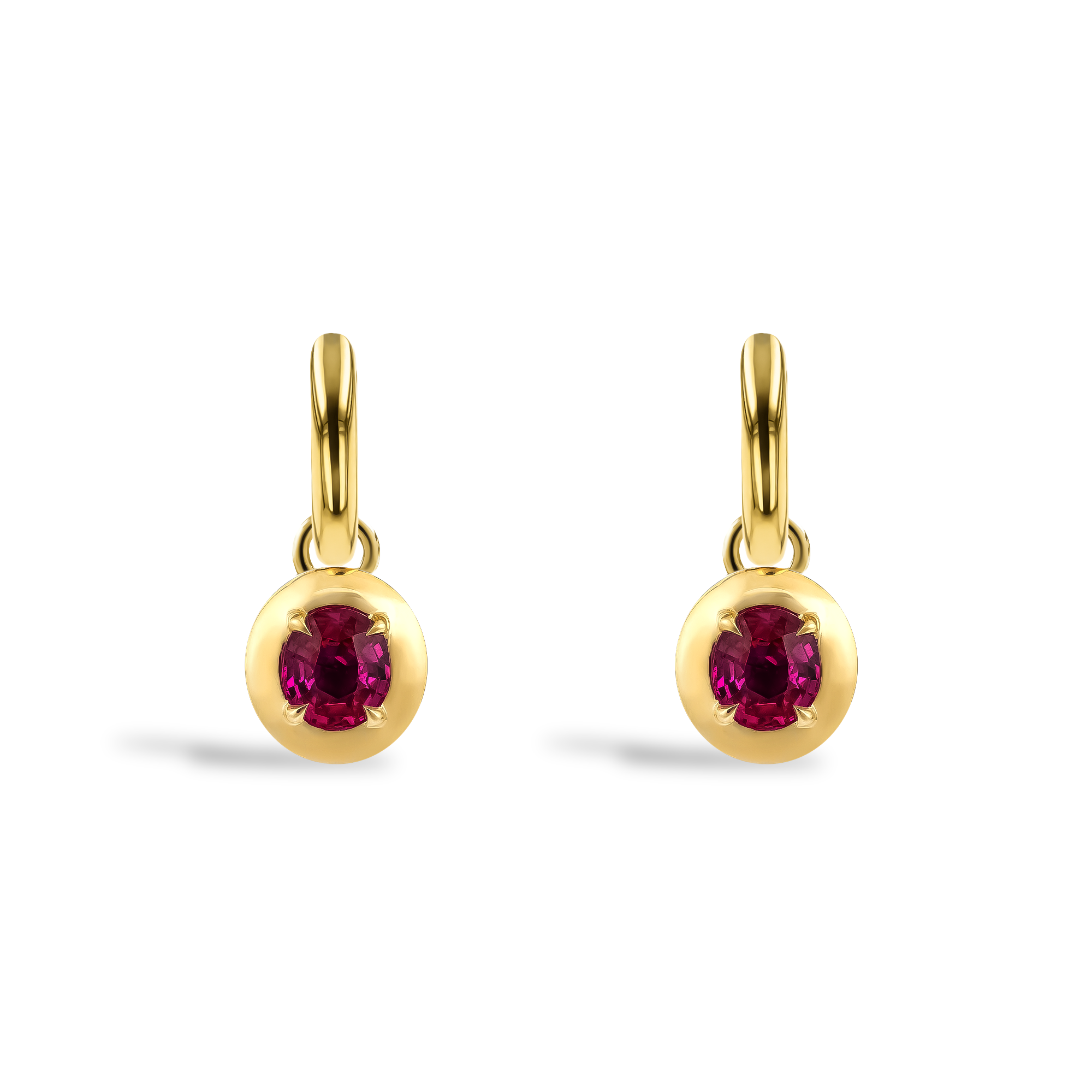 Skimming Stone 1.30ct Sapphire and Diamond Drop Earrings Oval Cut, Claw Set_2