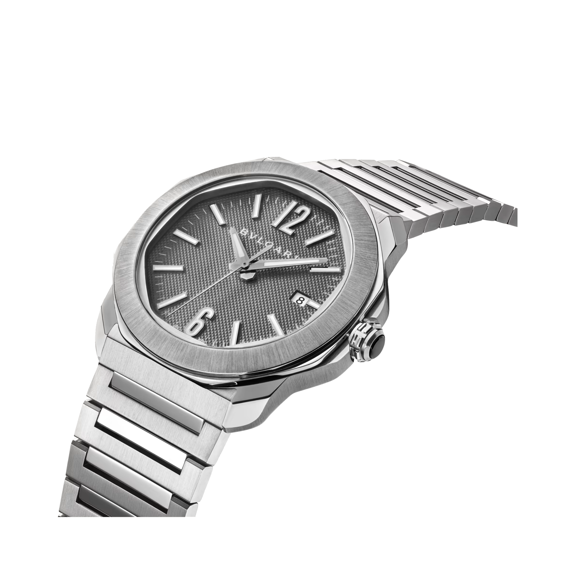 Octo Roma 41mm, Silver Dial, Arabic/Baton Numerals_4