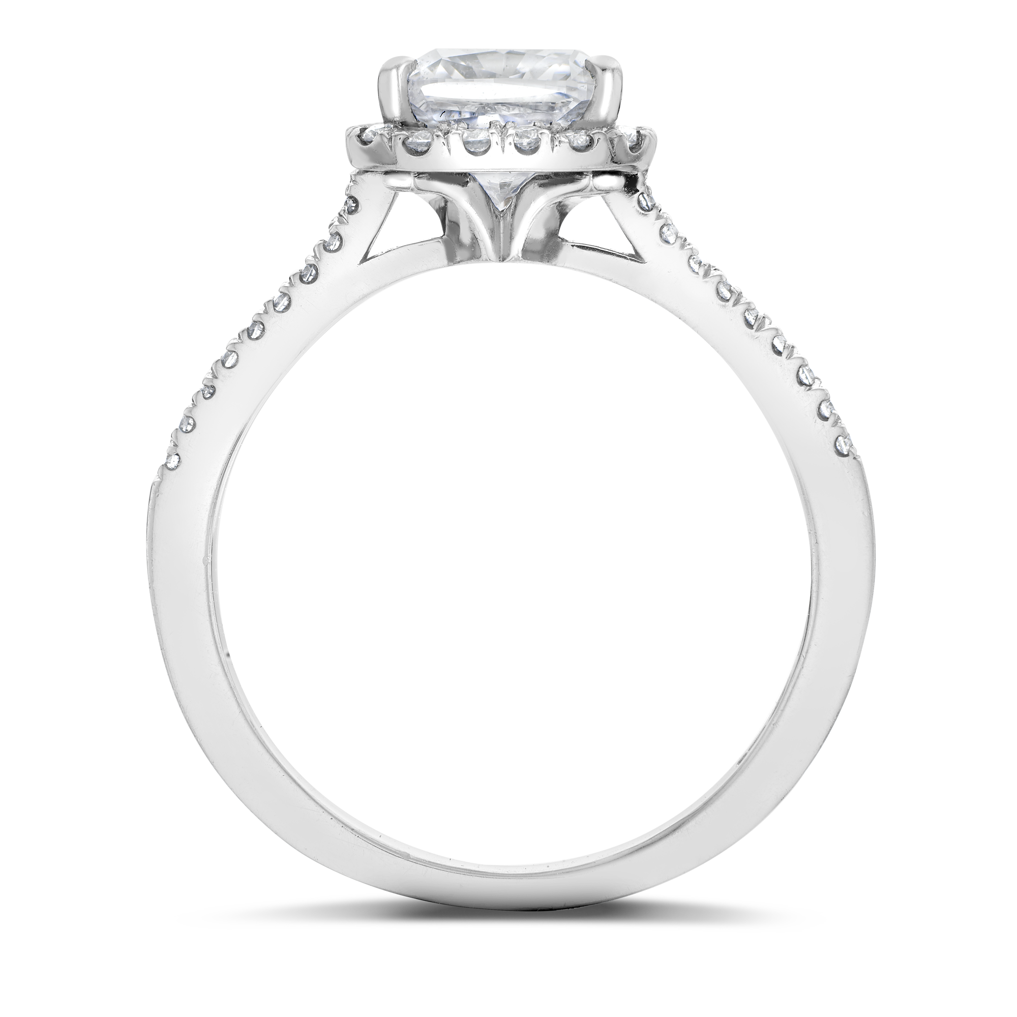 1.69CT Diamond Cluster Ring Brilliant Cut, Cluster, Brilliant Shoulders_2