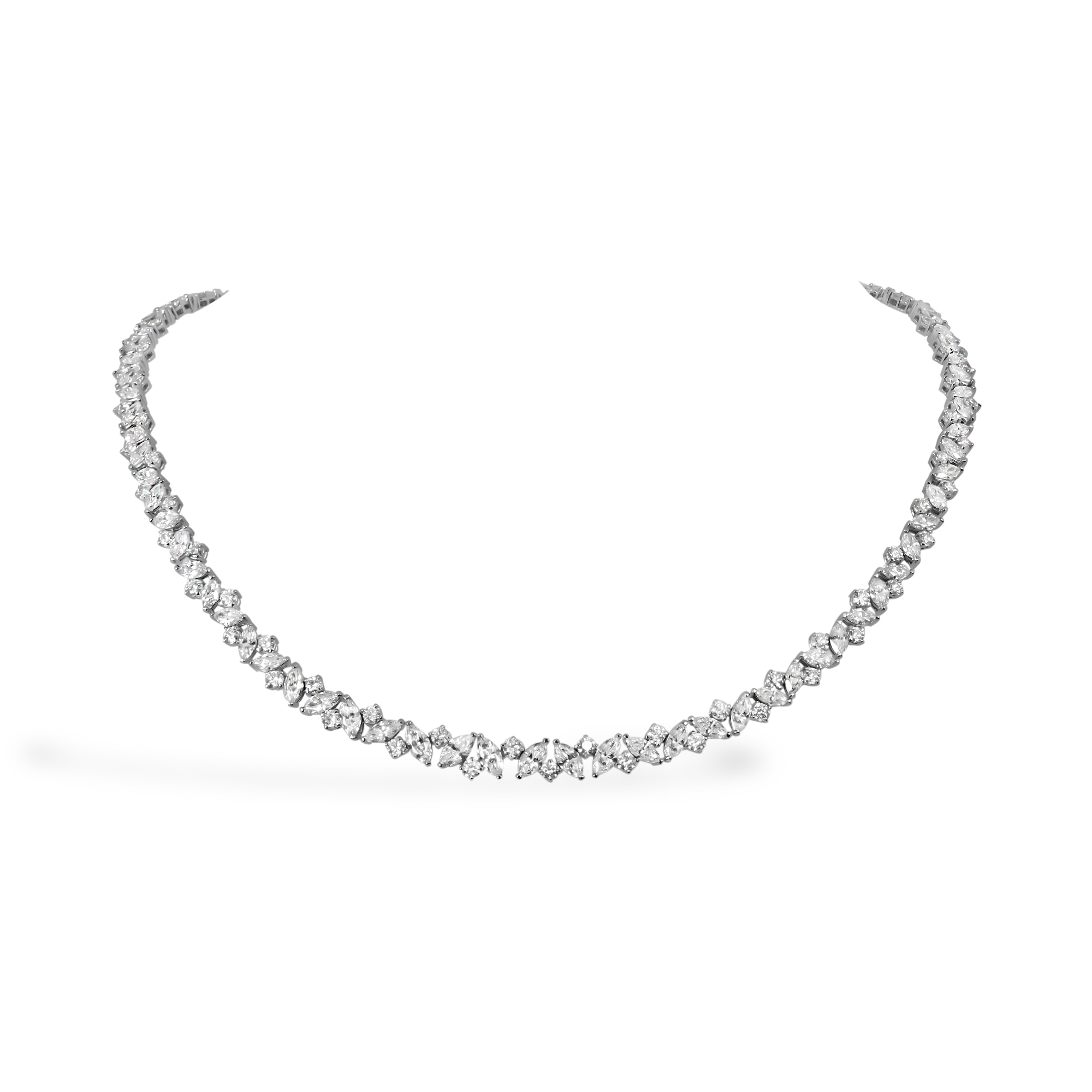 Masterpiece 15.60ct Marquise and Brilliant Cut Diamond Necklace Marquise Cut, Claw Set_1