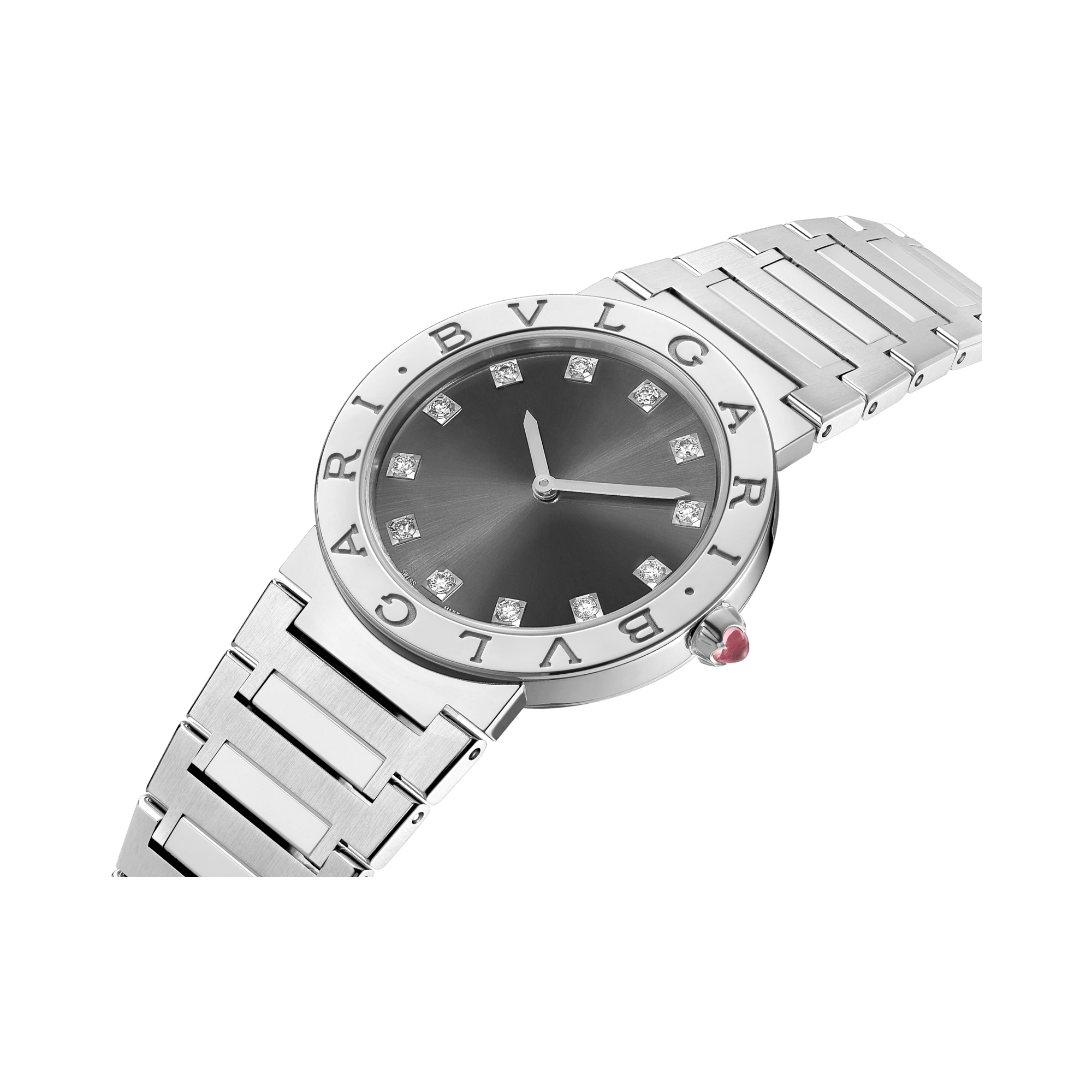 Bvlgari Bvlgari 33mm, Grey Dial, Diamond Numerals_2