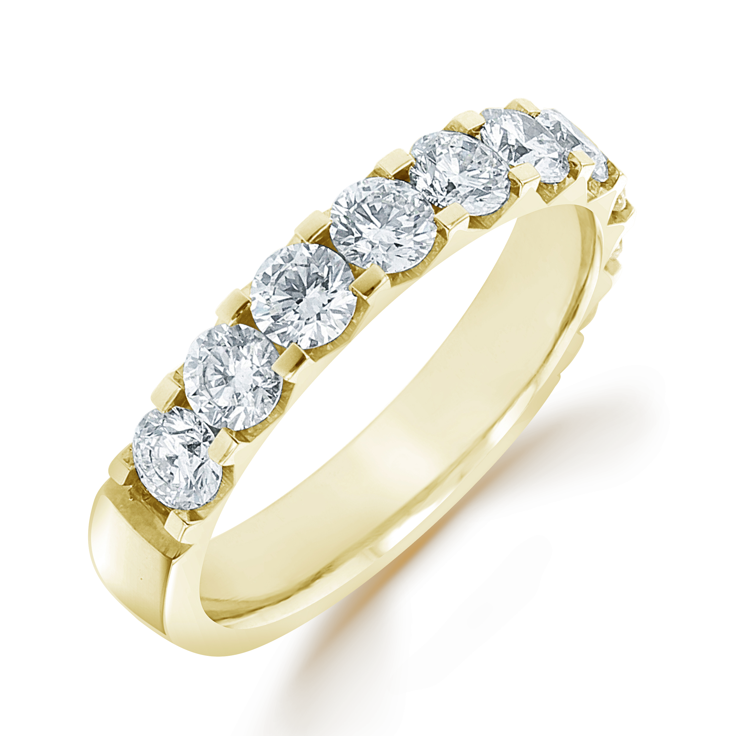 Brilliant Cut Diamond Half Eternity Ring Brilliant Cut, Half Eternity, Claw Set_1